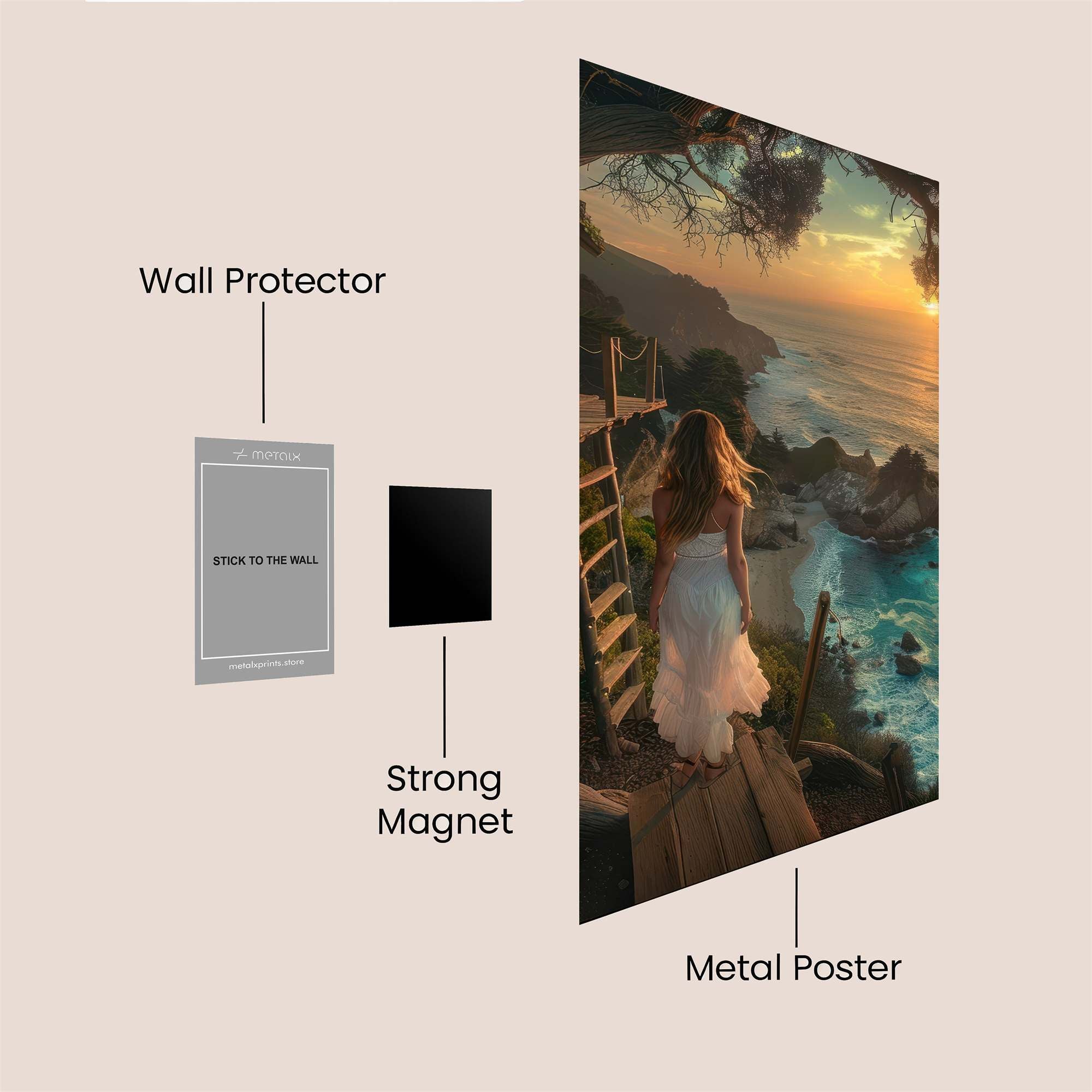 Sunset Serenity Safe Wall Magnetic / M