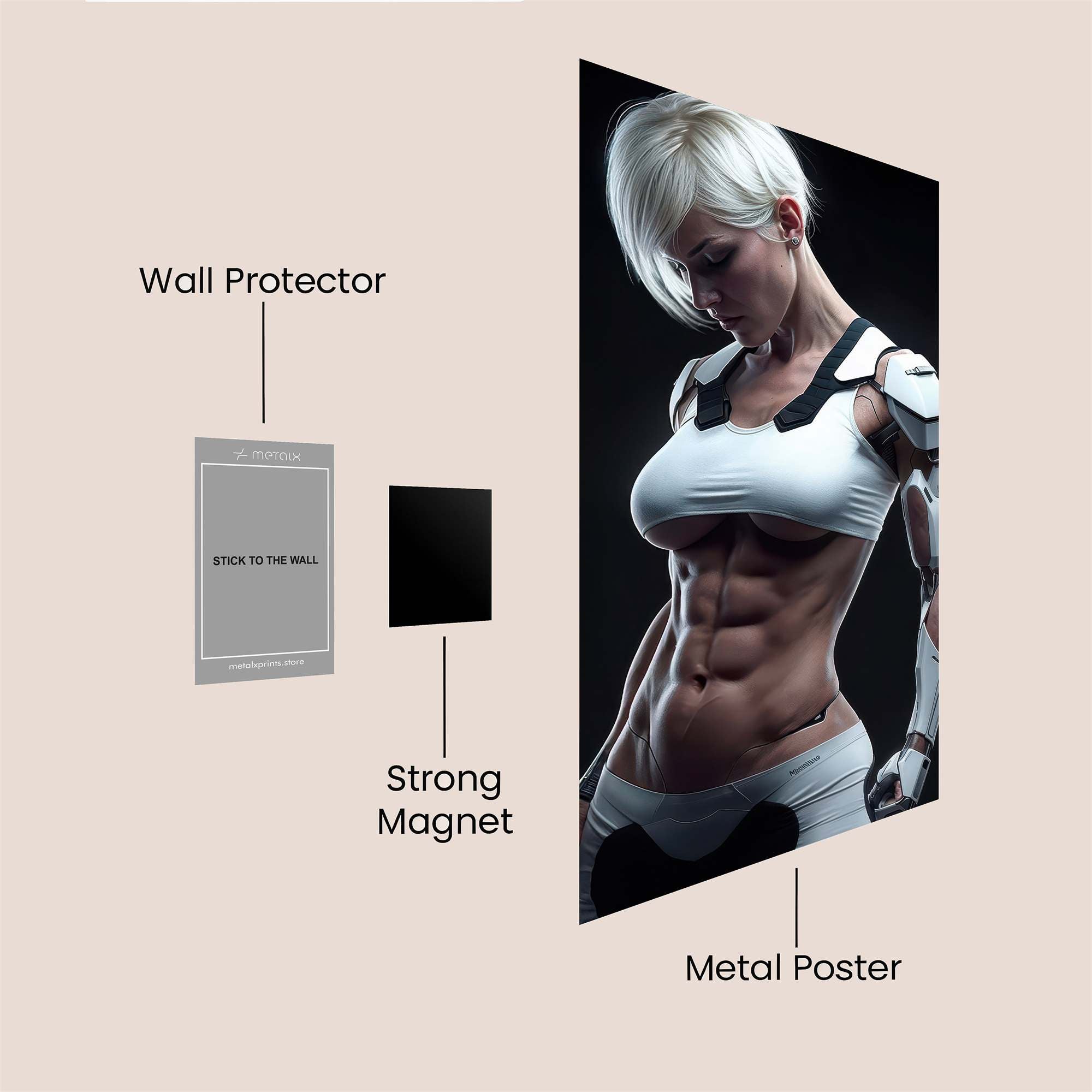 Cyber Siren Safe Wall Magnetic / M