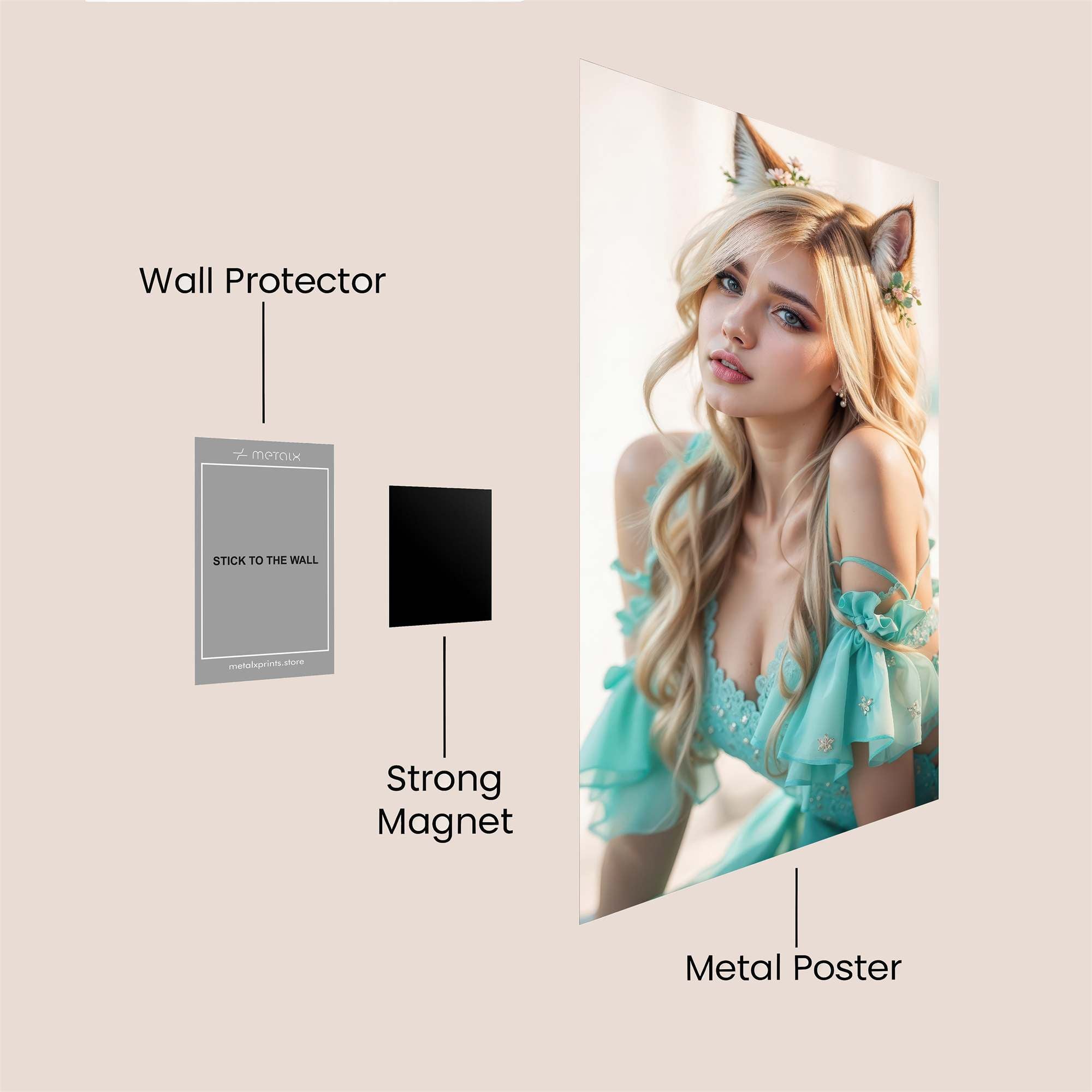 Feline Enchantment Safe Wall Magnetic / M