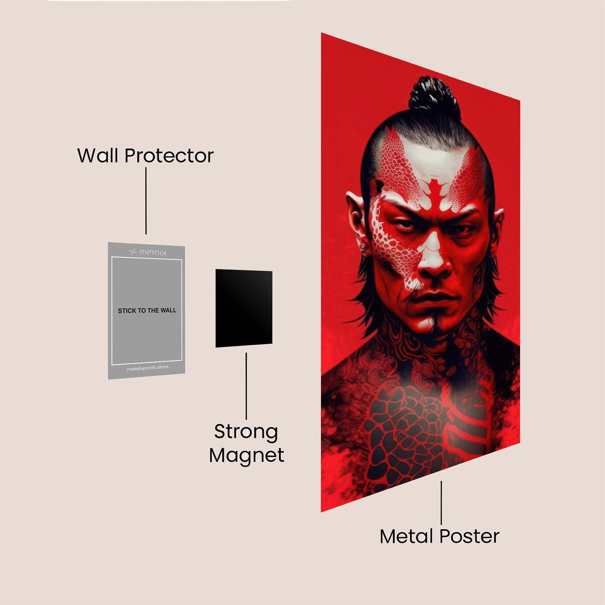 Samurai Fury Safe Wall Magnetic / M