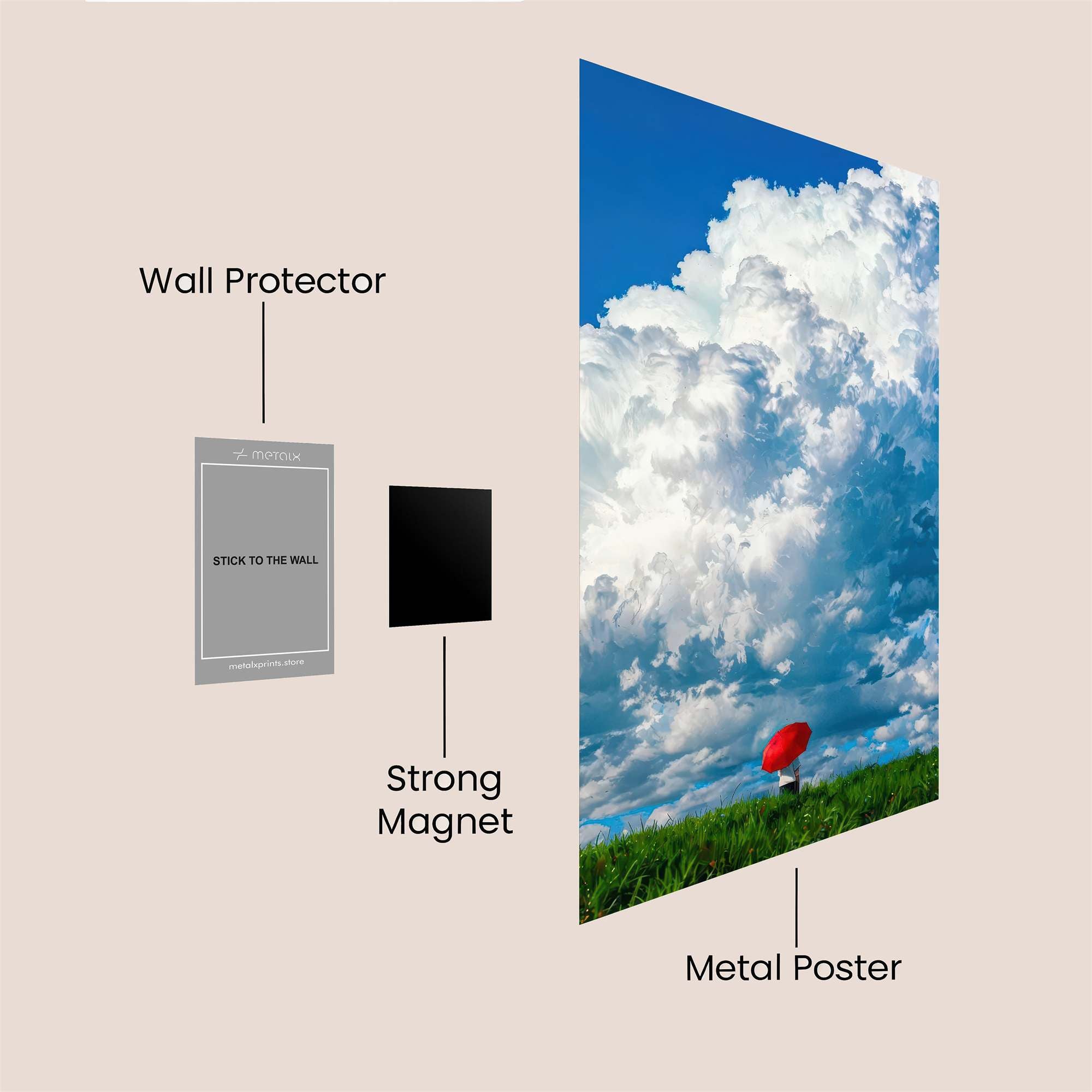 Umbrella Whimsy Safe Wall Magnetic / M