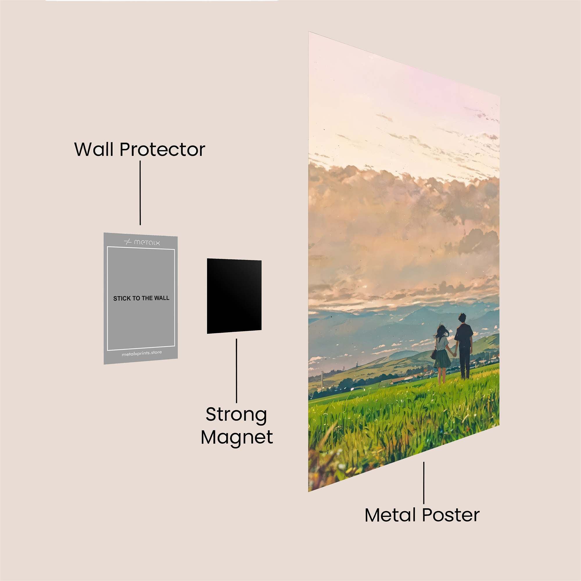 Sunset Serenity Safe Wall Magnetic / M