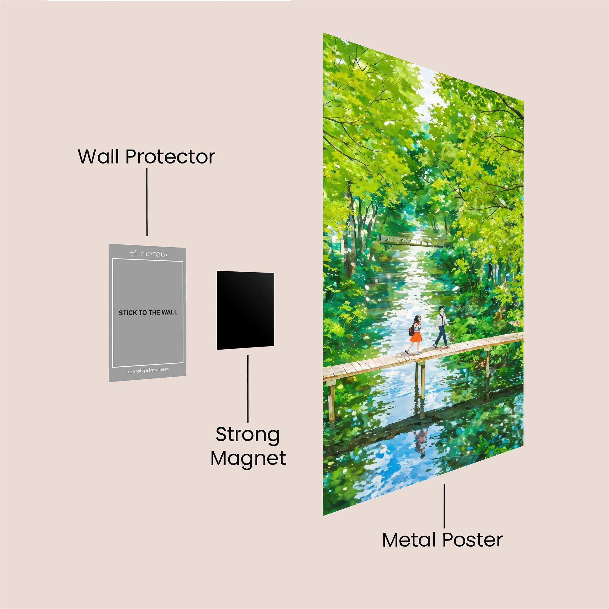 Lovers' Tranquil Safe Wall Magnetic / M