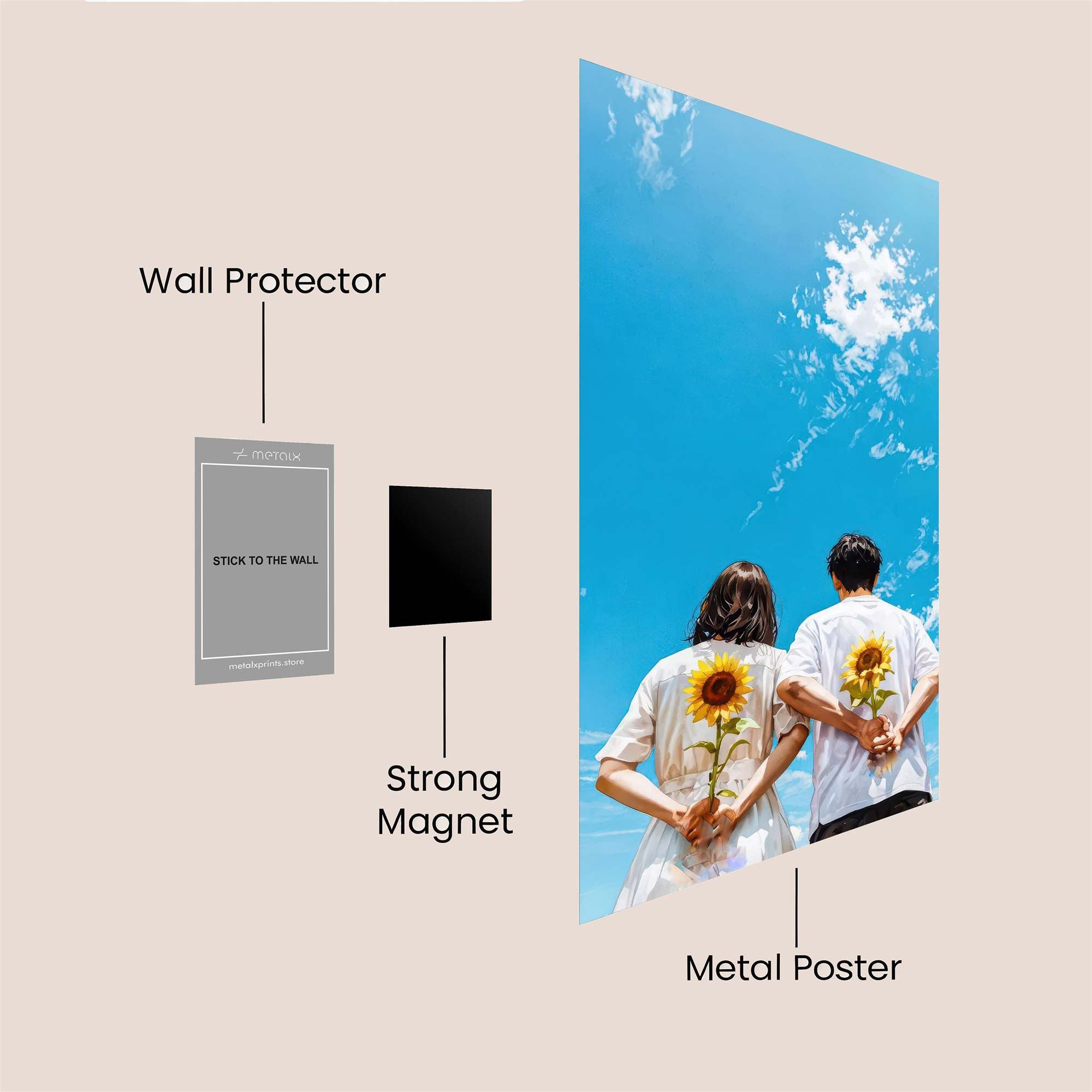 Sunflower Serenity Safe Wall Magnetic / M