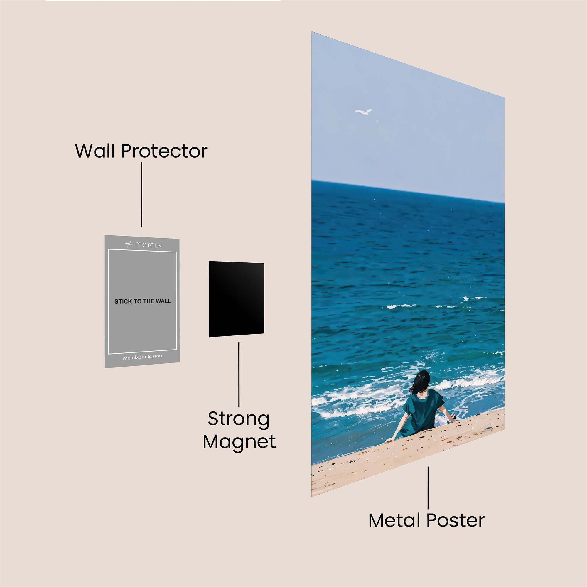 Ocean Serenity Safe Wall Magnetic / M