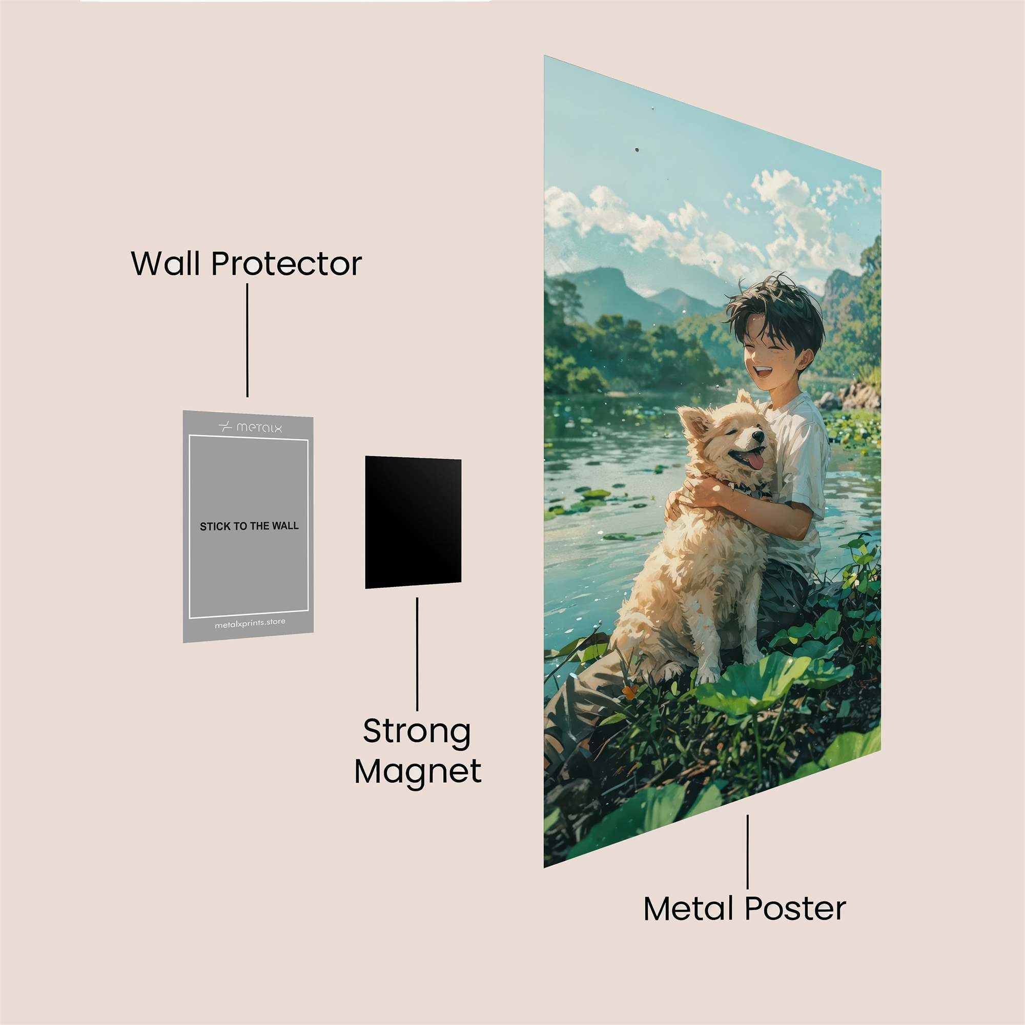 River Bliss Safe Wall Magnetic / M