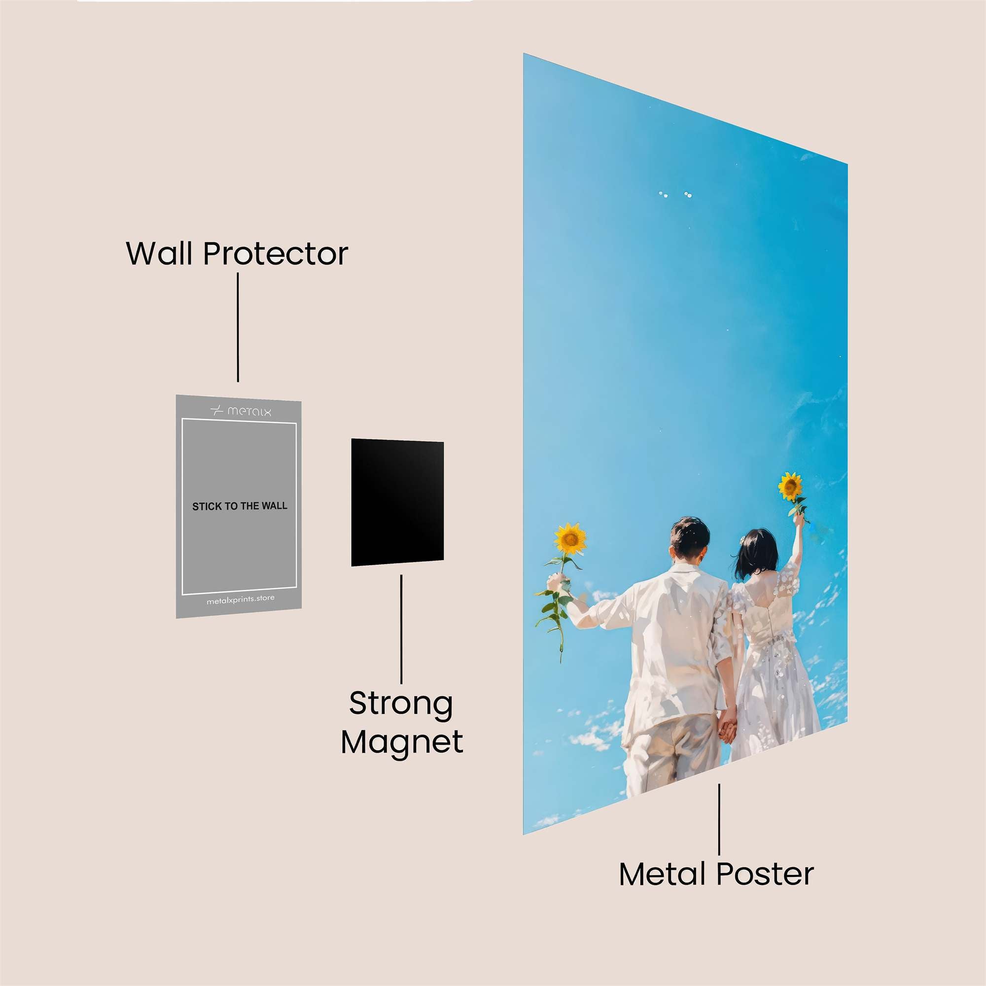Sunflower Serenity Safe Wall Magnetic / M