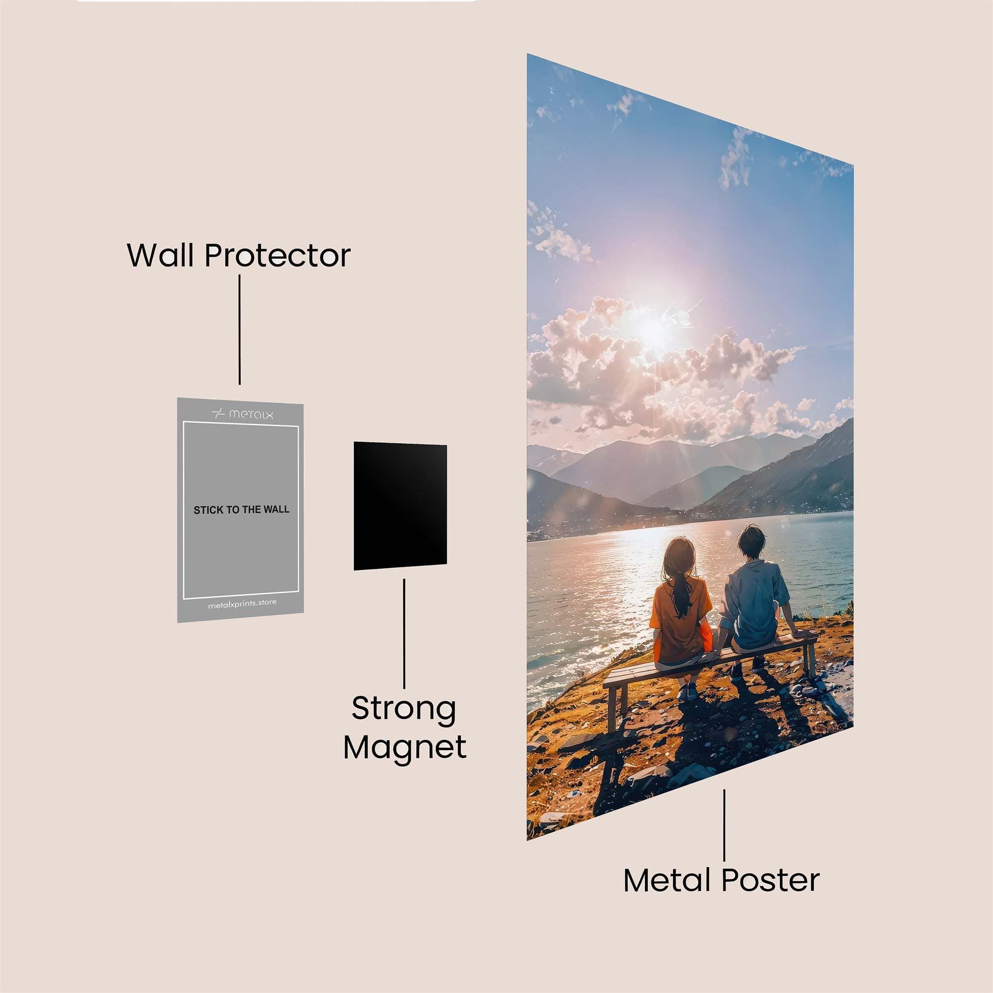 Sunset Serenity Safe Wall Magnetic / M