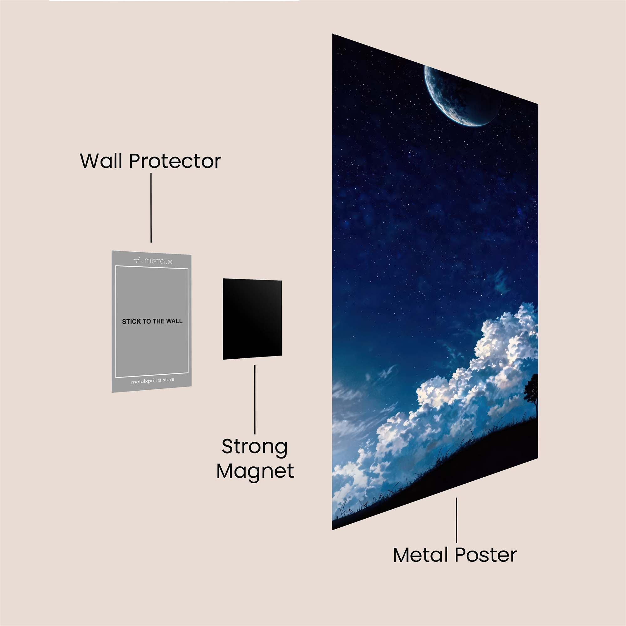 Moonlit Serenity Safe Wall Magnetic / M
