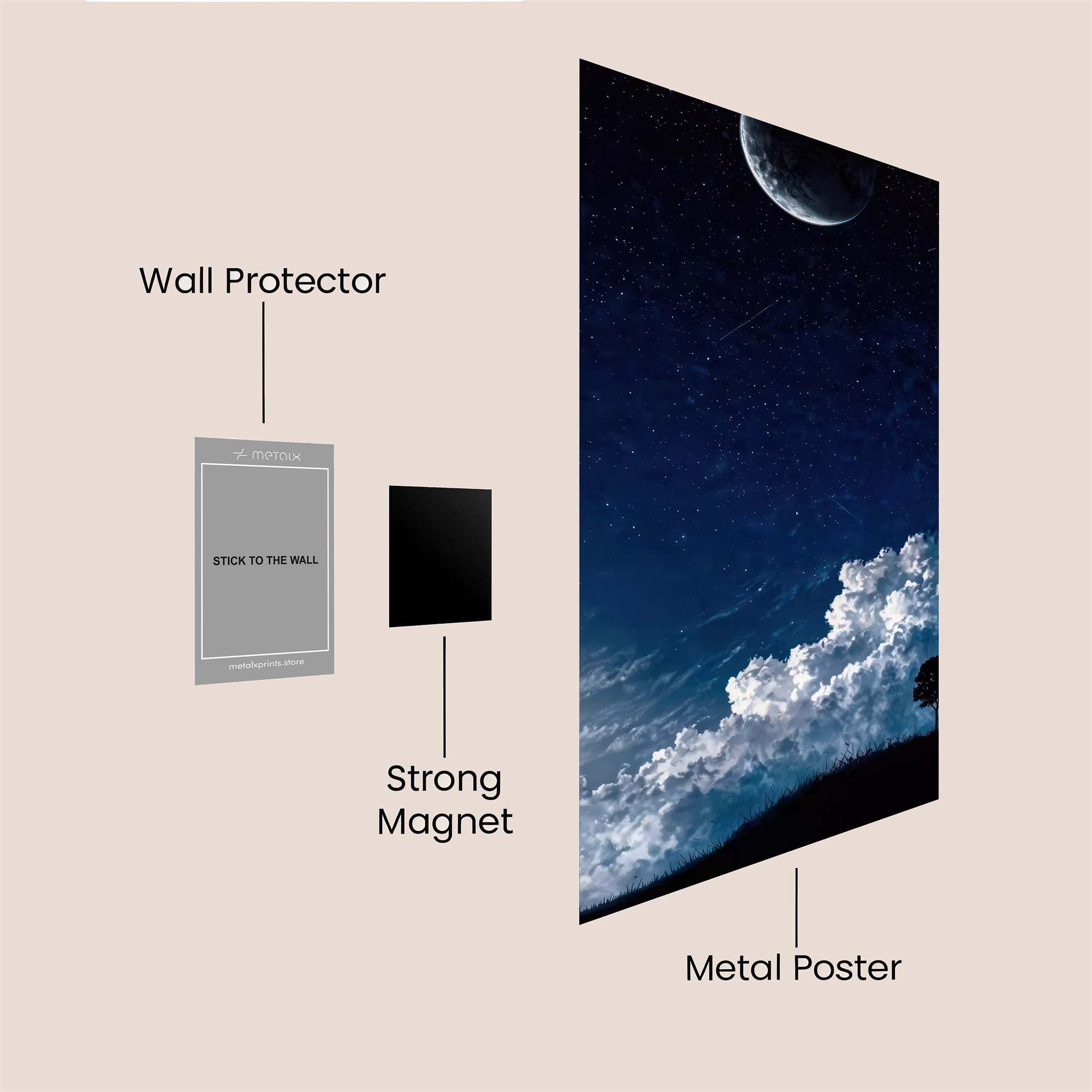 Moonlit Solitude Safe Wall Magnetic / M