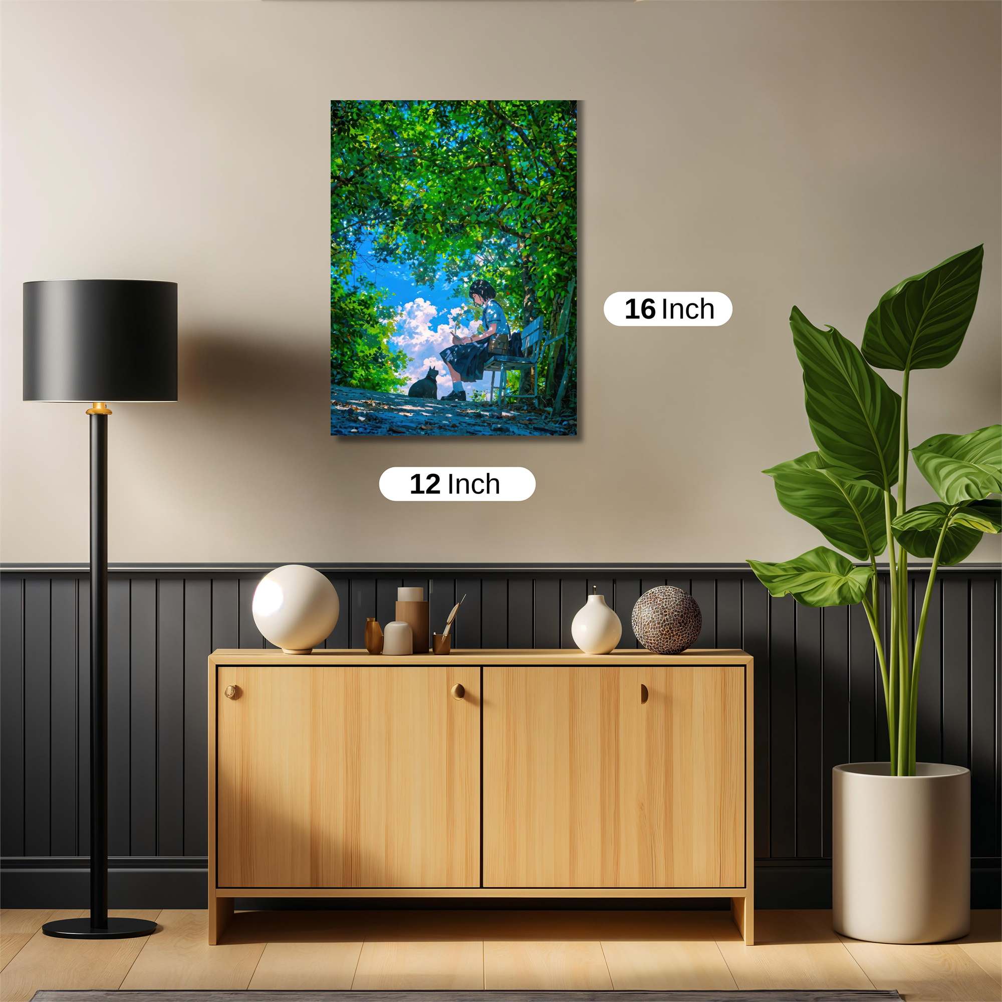 Leafy Serenity Safe Wall Magnetic / M