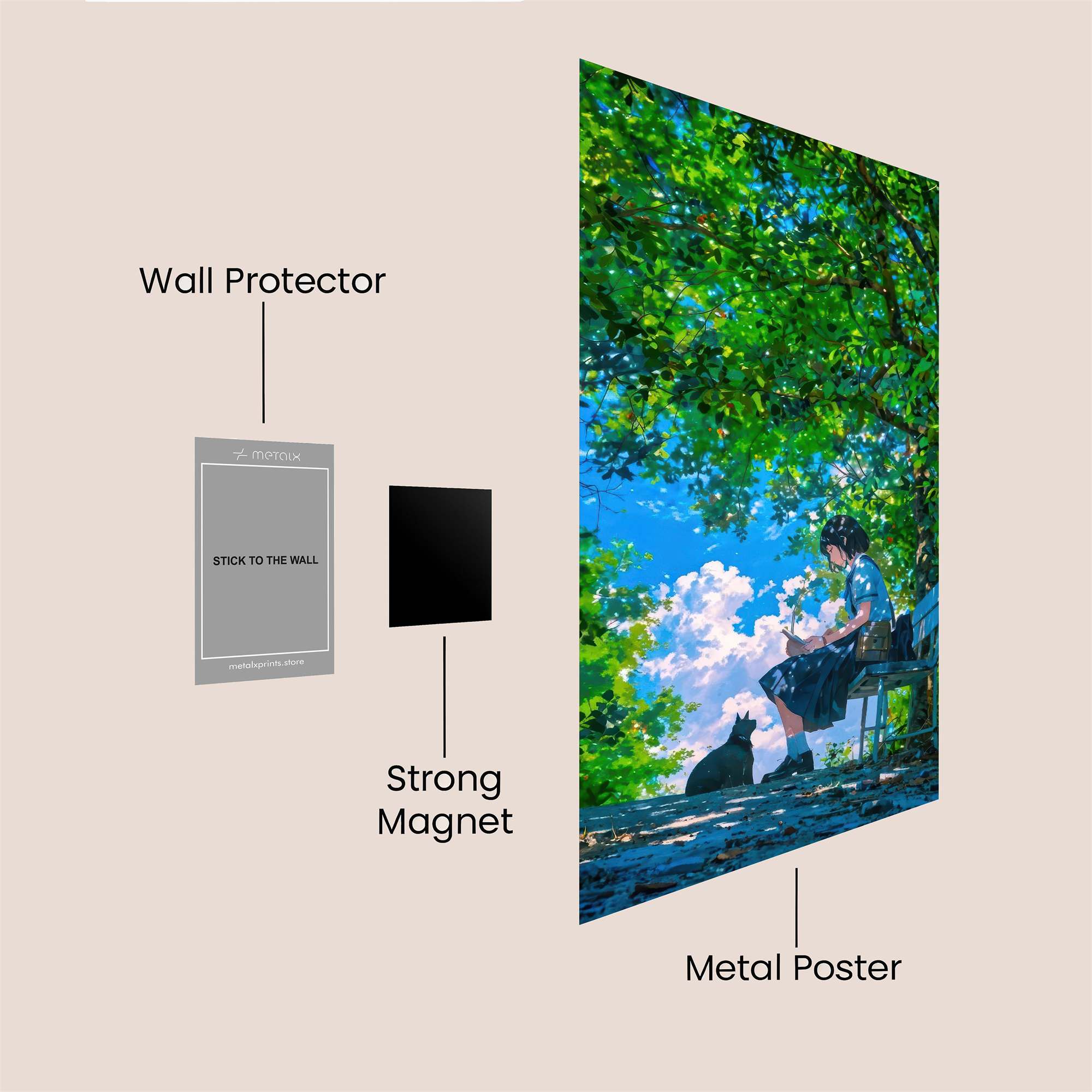 Leafy Serenity Safe Wall Magnetic / M