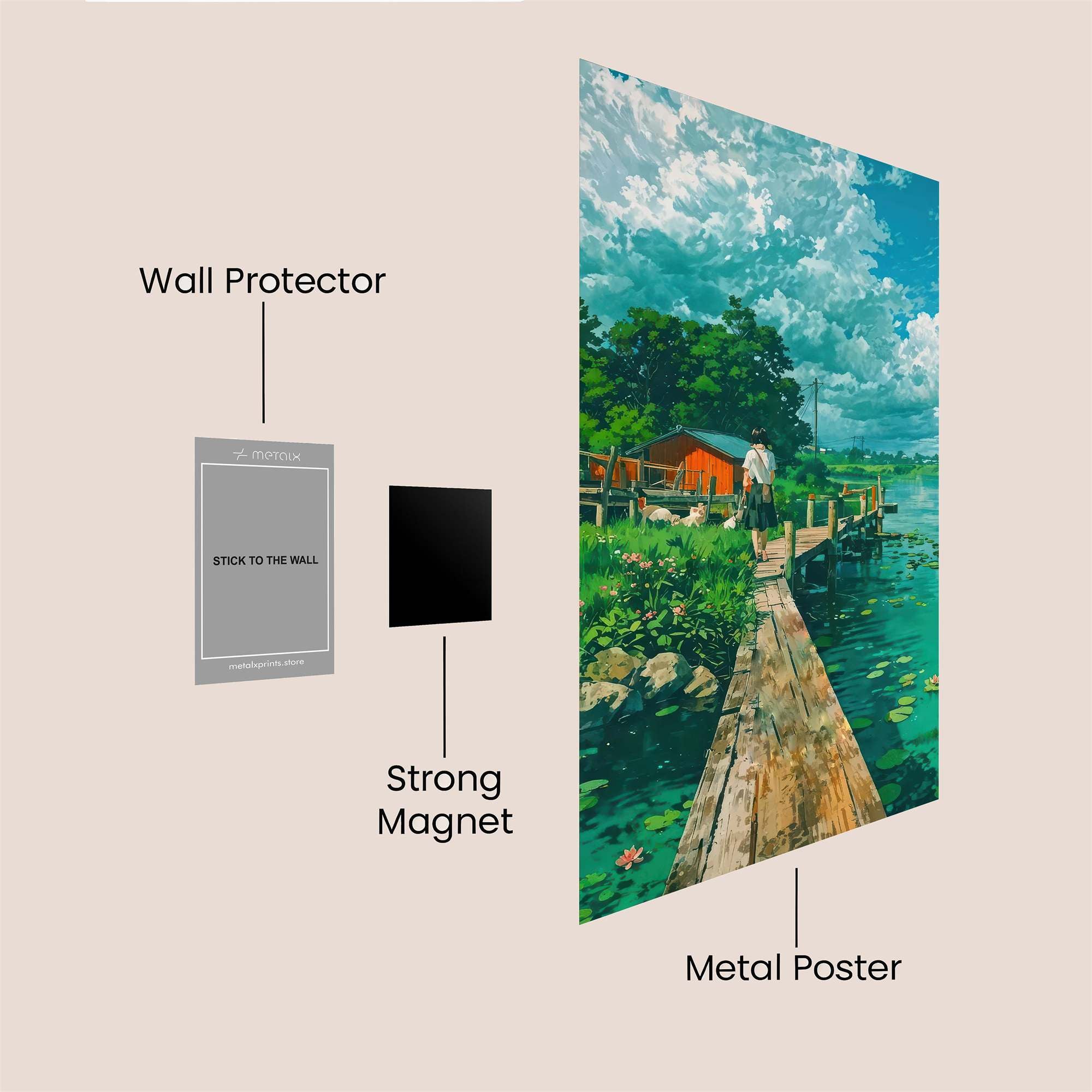 Countryside Serenity Safe Wall Magnetic / M