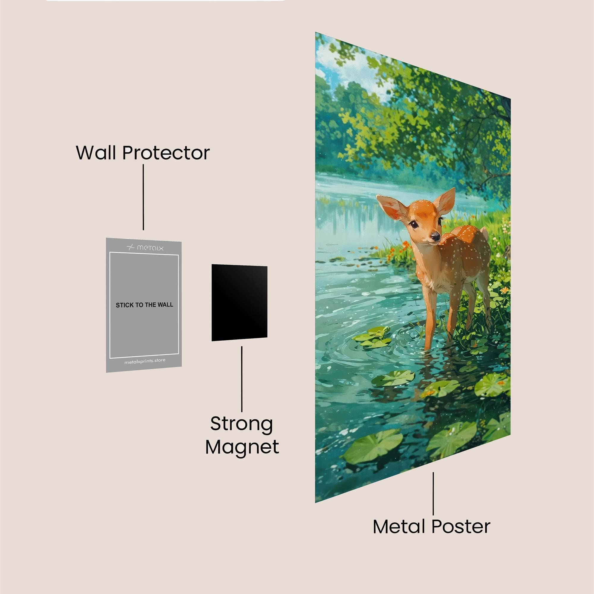 Fawn Serenity Safe Wall Magnetic / M