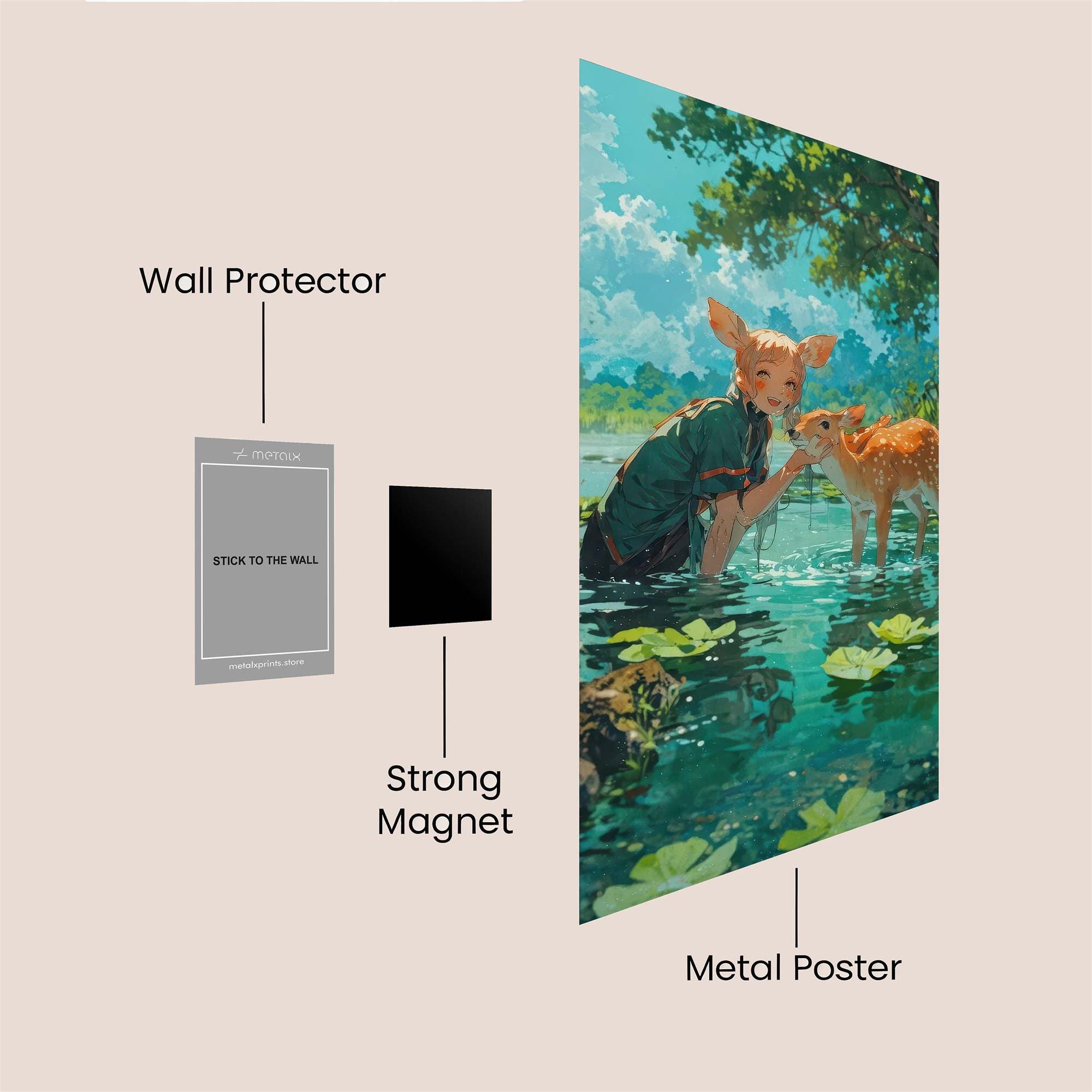 Deer Serenity Safe Wall Magnetic / M