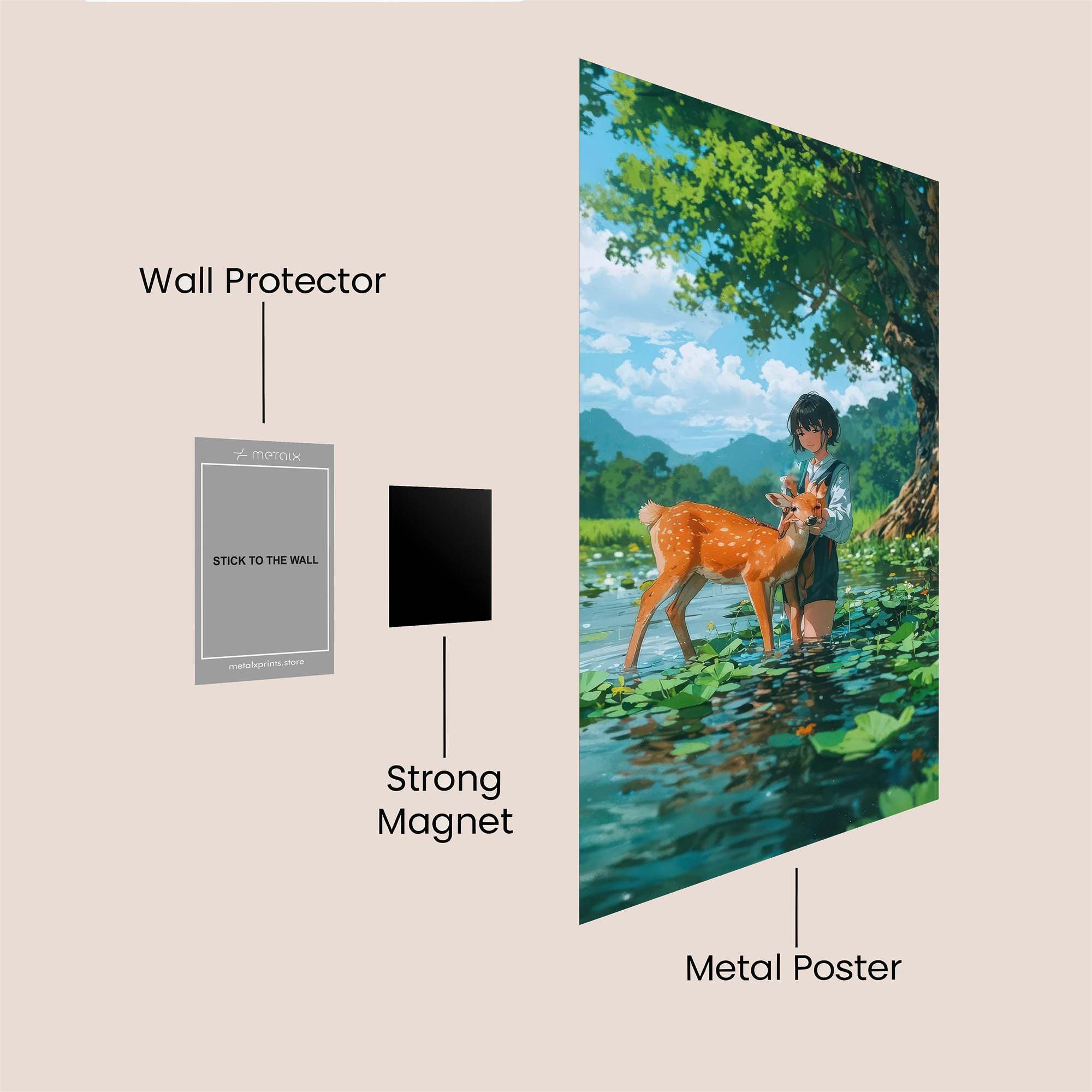 Deer Serenity Safe Wall Magnetic / M