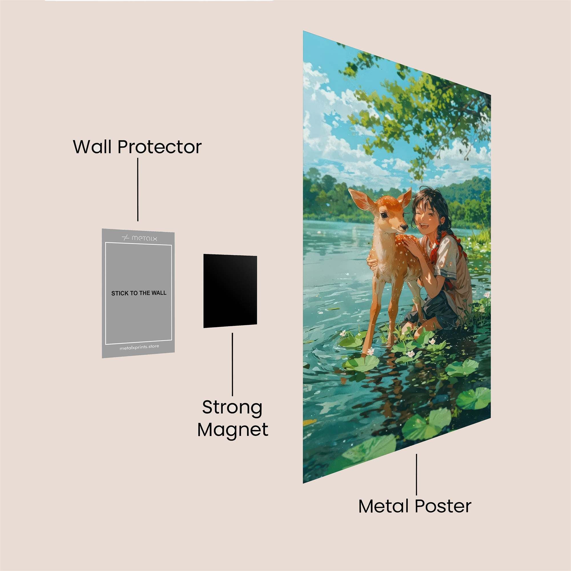 Deer Serenity Safe Wall Magnetic / M