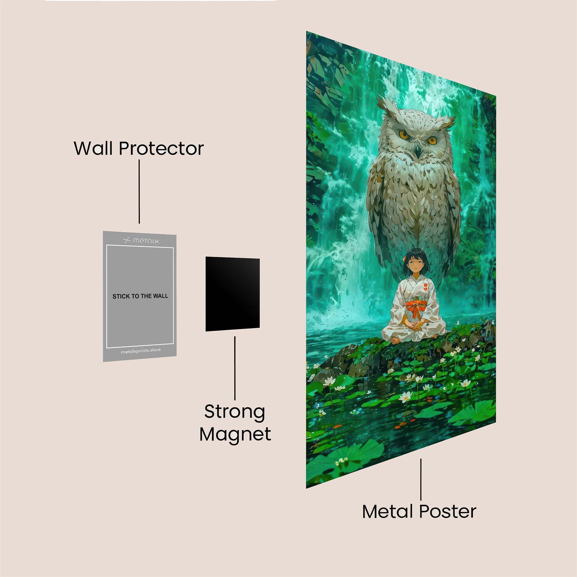 Owl Serenity Safe Wall Magnetic / M