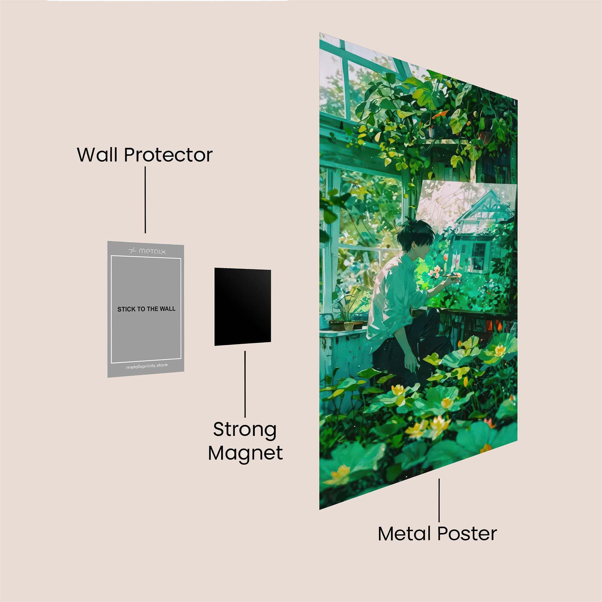Green Serenity Safe Wall Magnetic / M