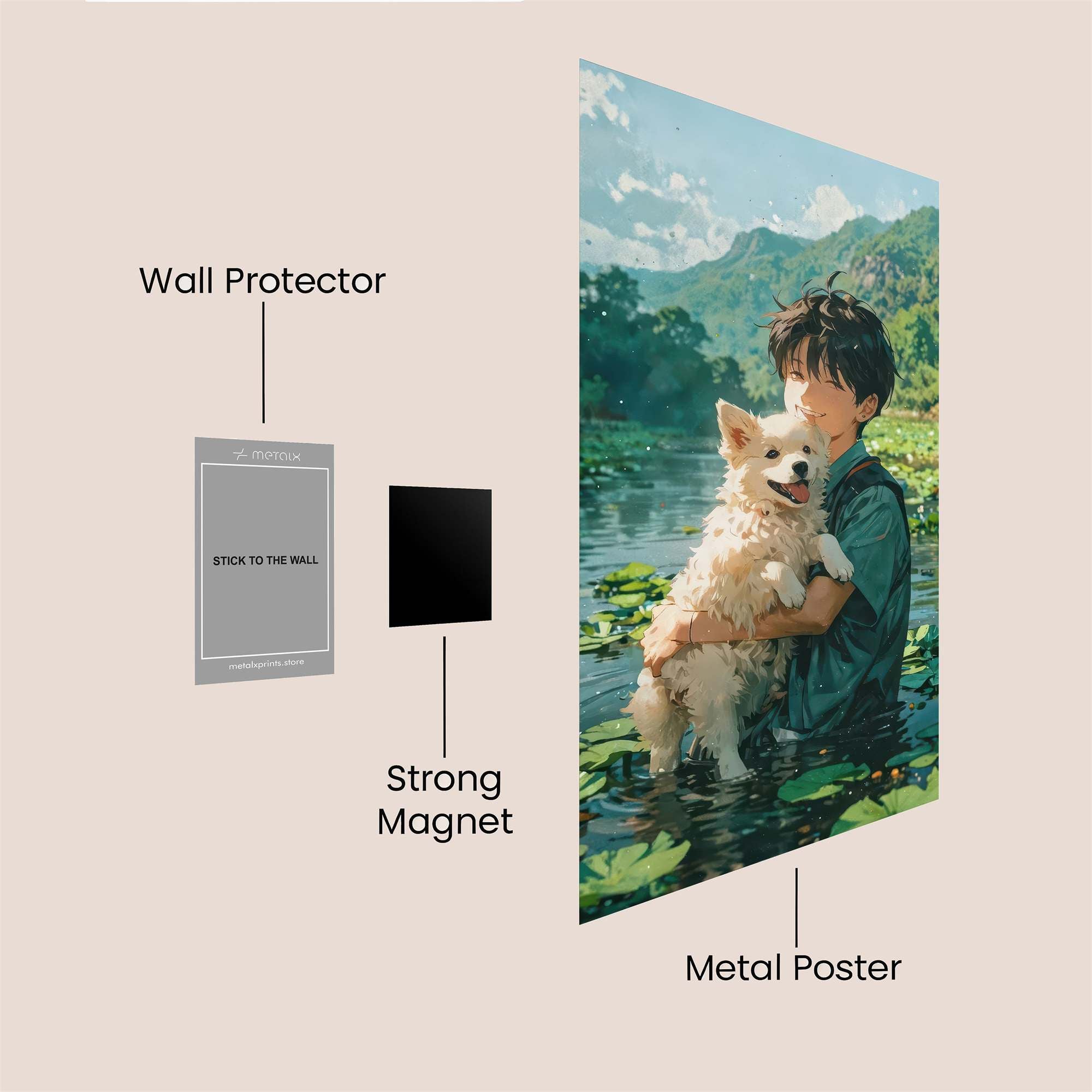 Puppy Serenity Safe Wall Magnetic / M