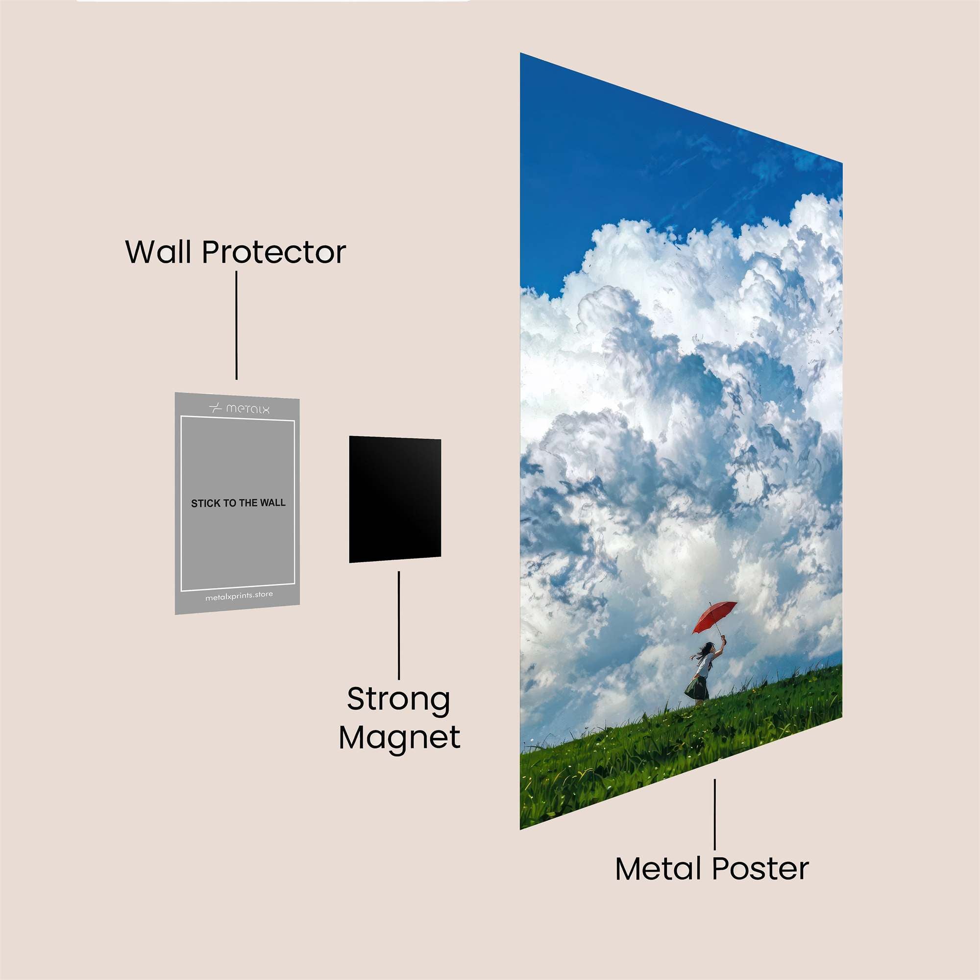 UmbrellaWhimsy Safe Wall Magnetic / M