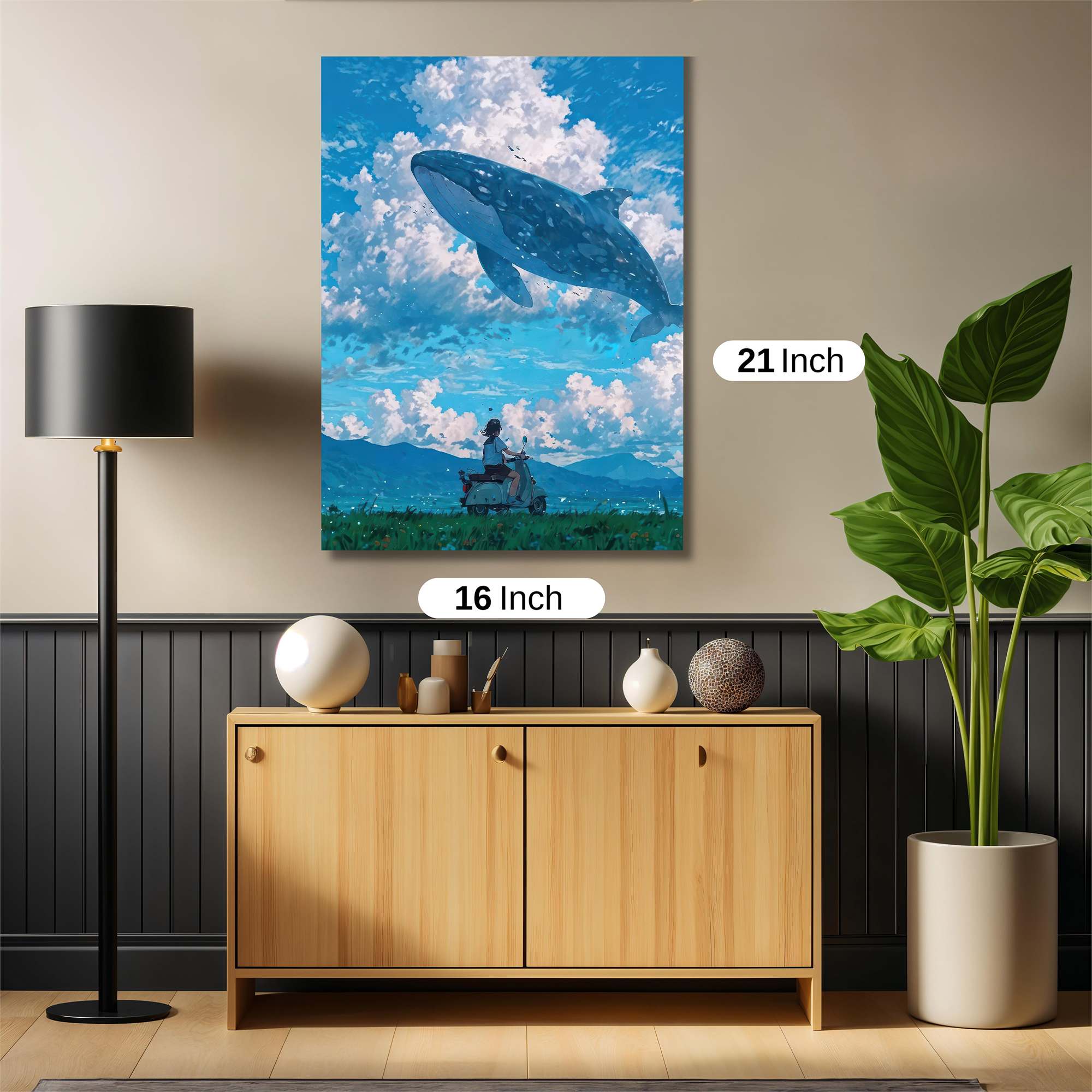 Whale Dreamscape Safe Wall Magnetic / M