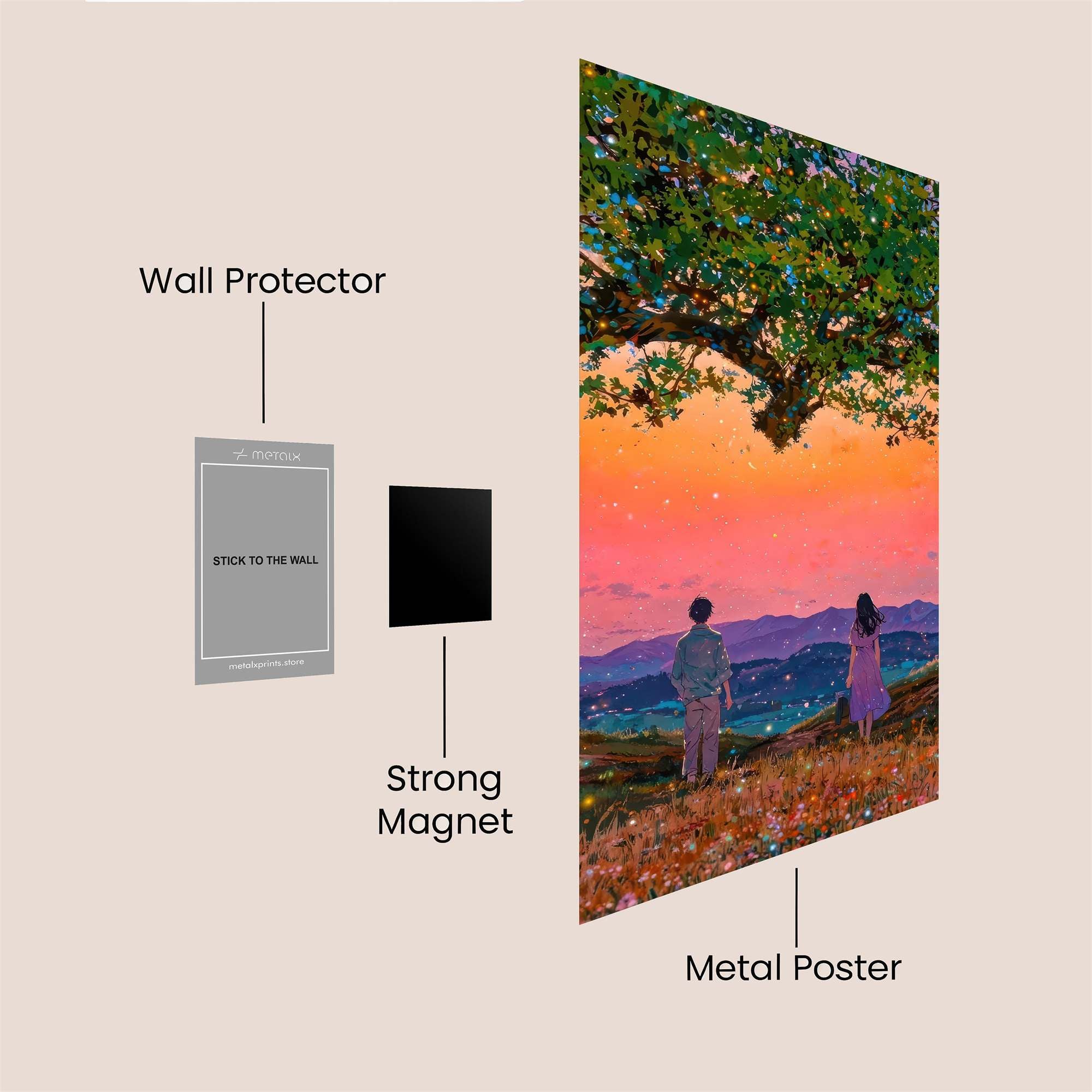 Sunset Serenity Safe Wall Magnetic / M