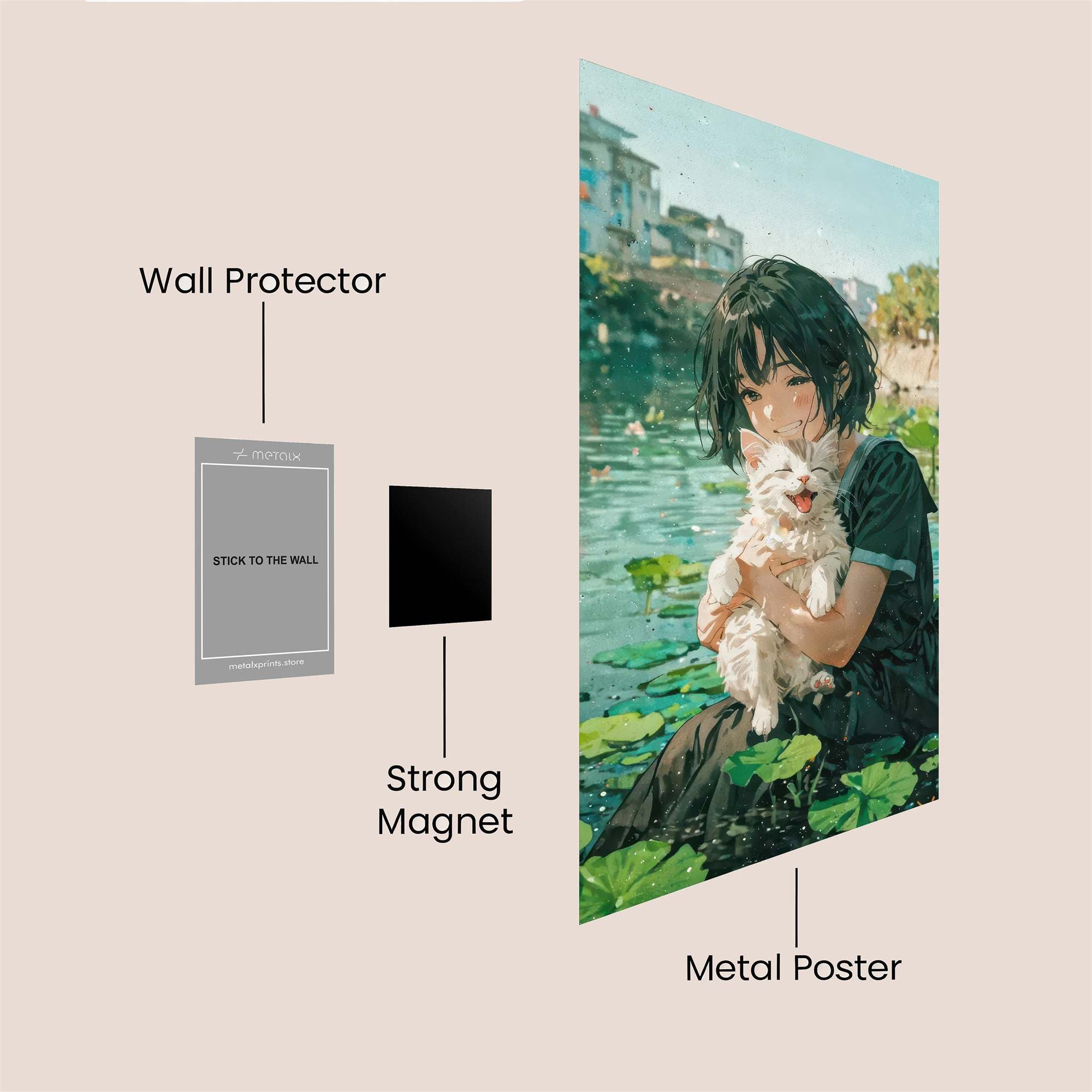 Kitten Serenity Safe Wall Magnetic / M