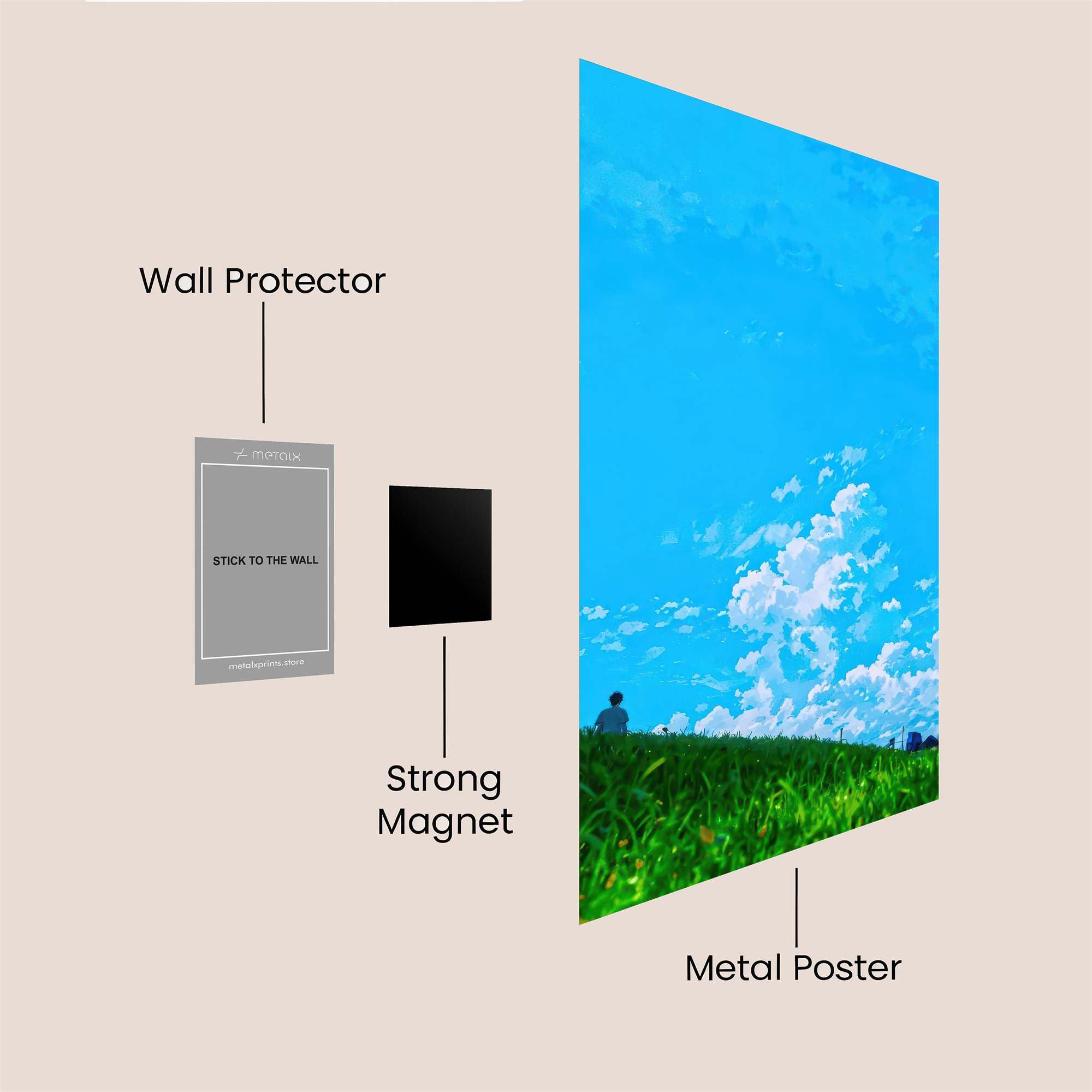 Sky Serenity Safe Wall Magnetic / M