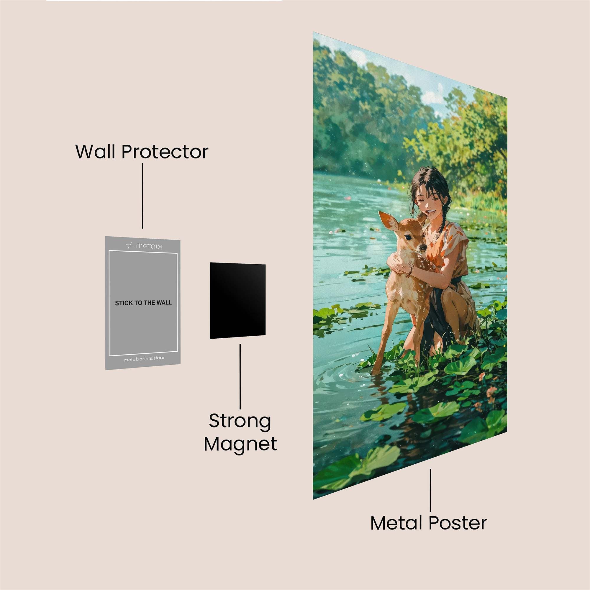 Deer Serenity Safe Wall Magnetic / M