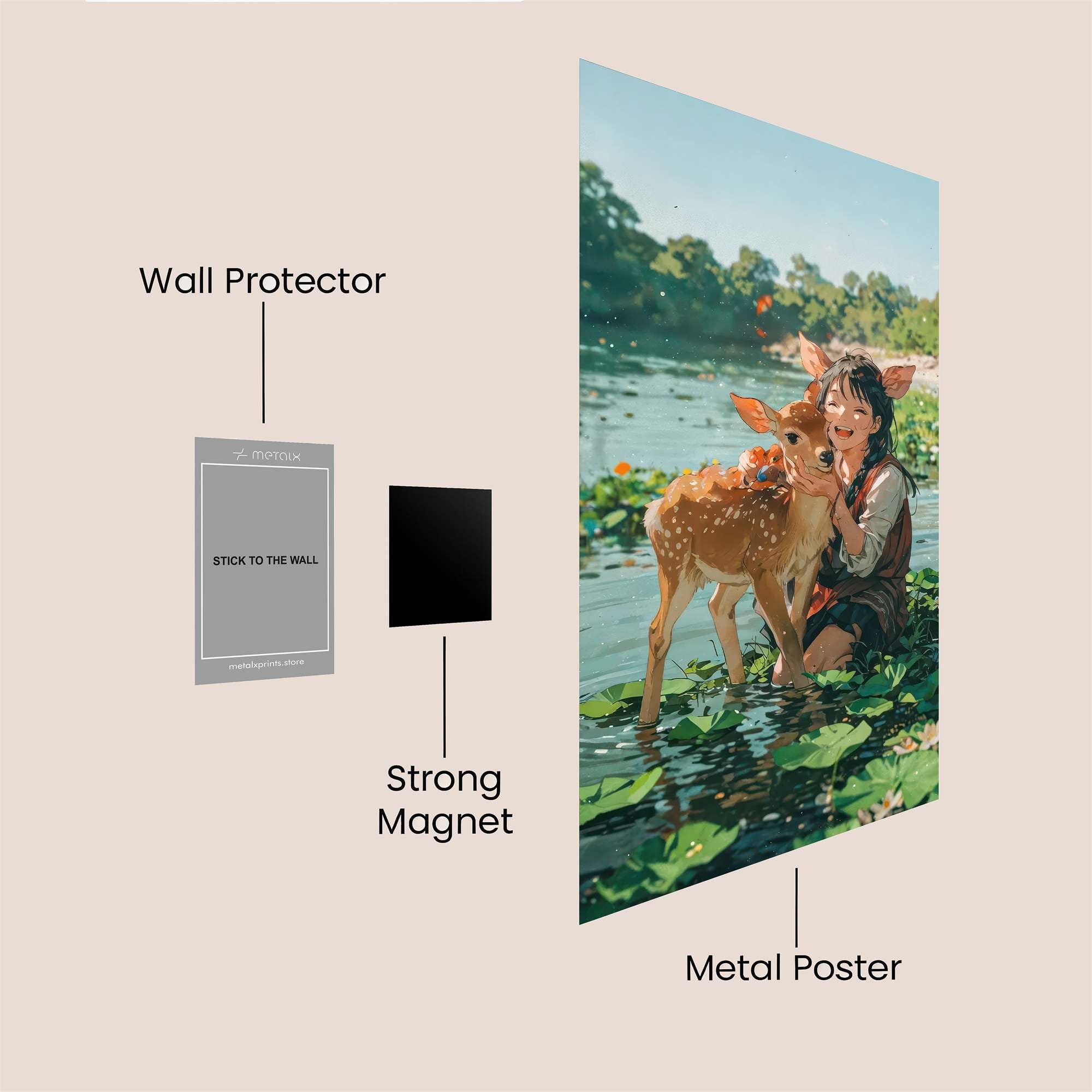 Deer Delight Safe Wall Magnetic / M