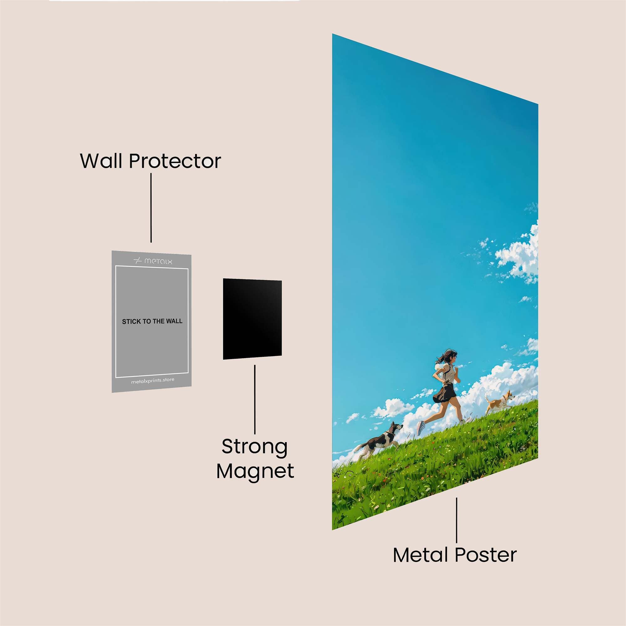 Joyful Run Safe Wall Magnetic / M