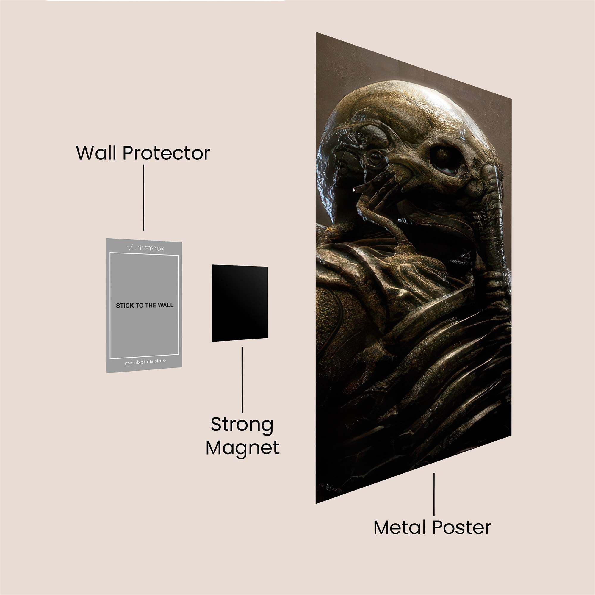 Xenomorph Melancholy Safe Wall Magnetic / M