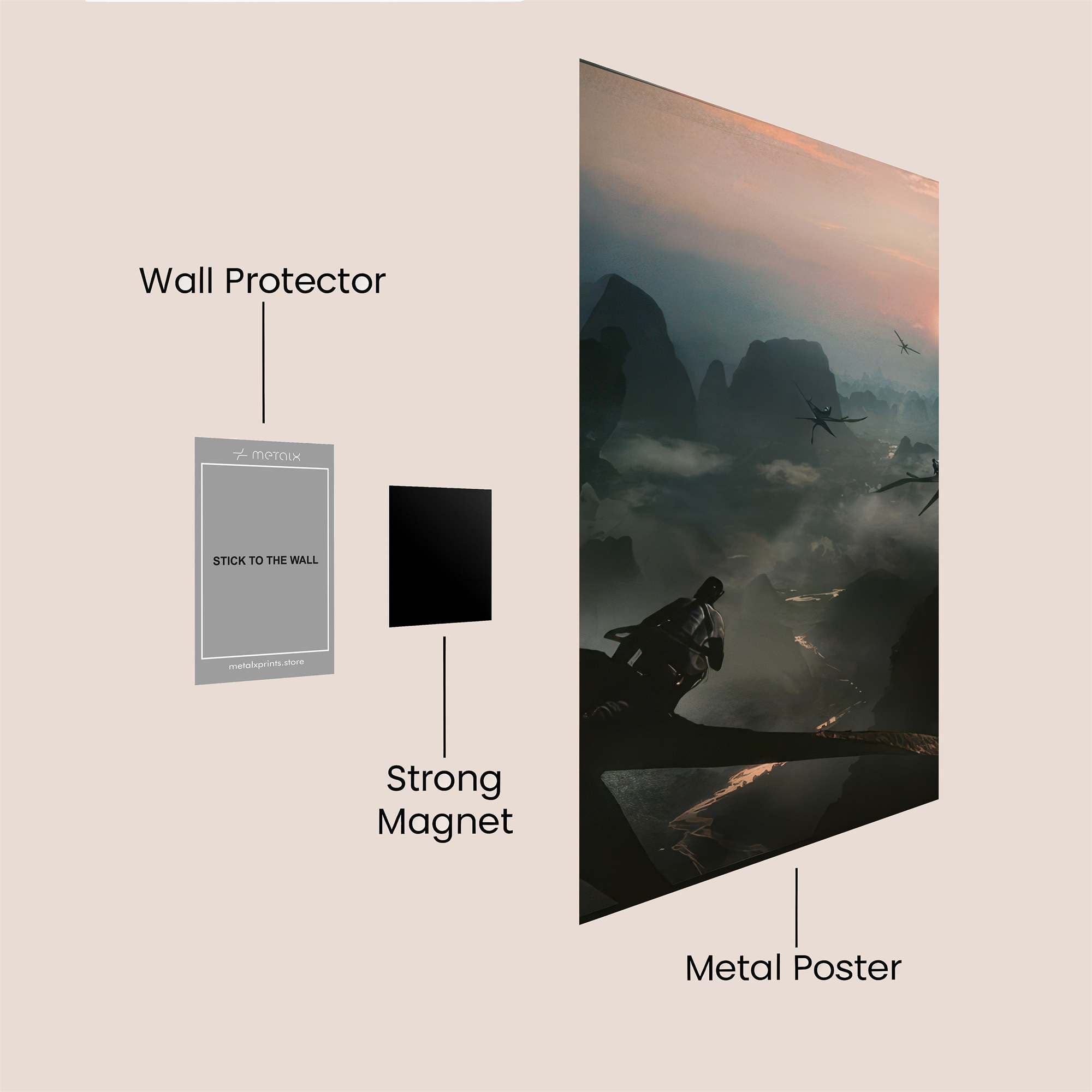 Pterosaur Twilight Safe Wall Magnetic / M