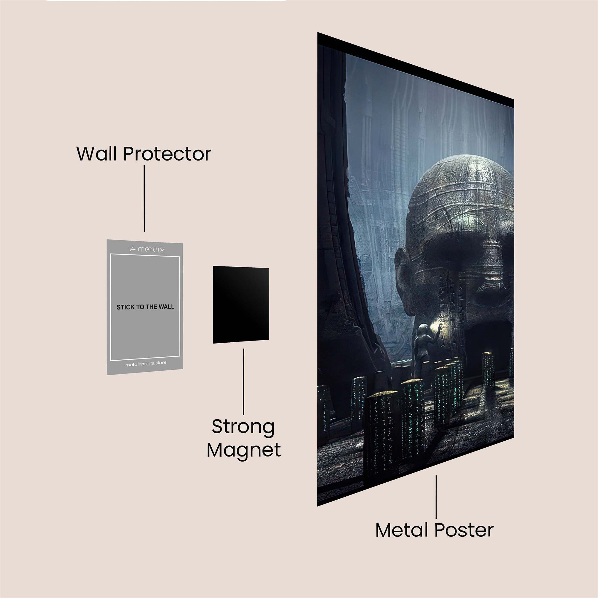 Metal Monolith Safe Wall Magnetic / M