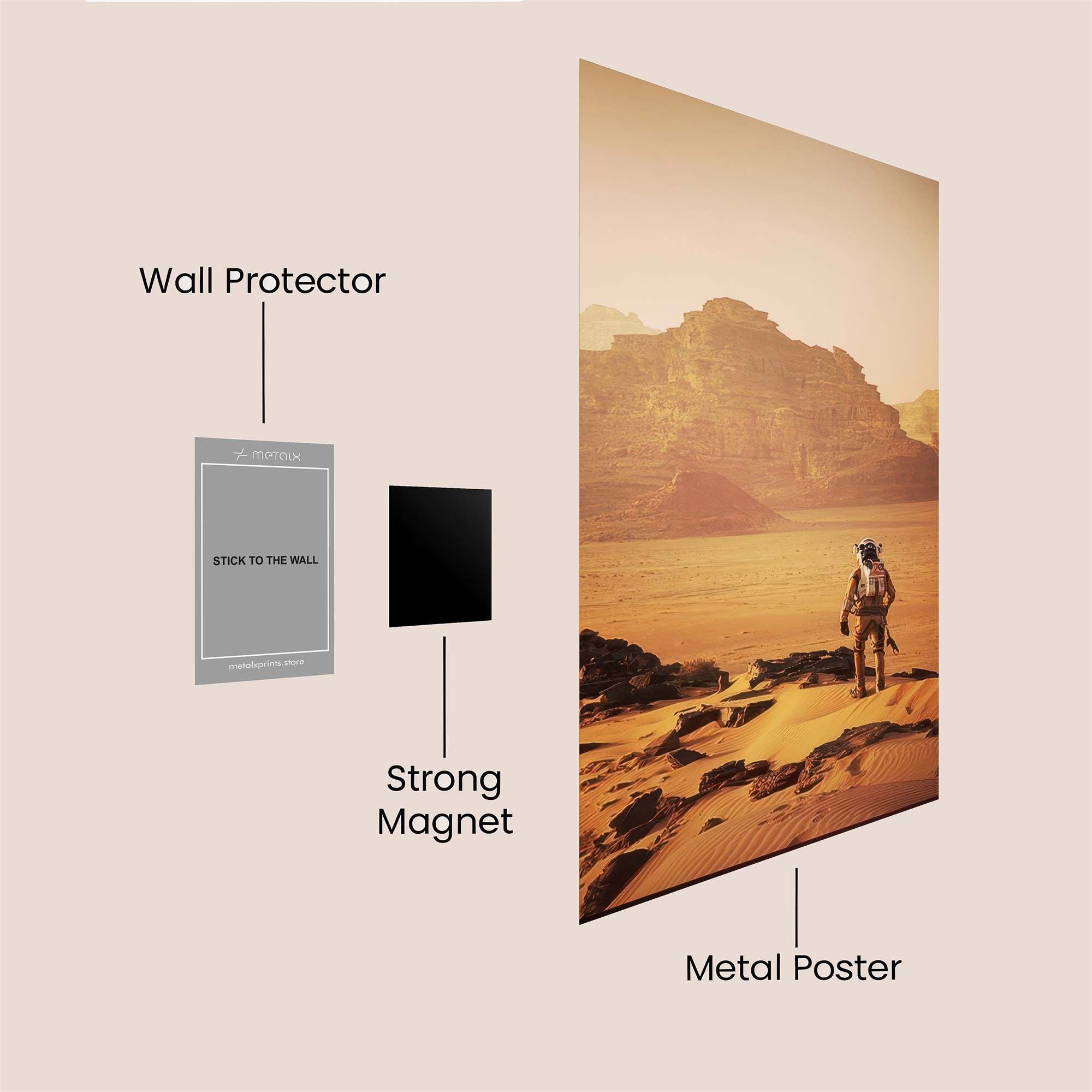 Martian Solitude Safe Wall Magnetic / M