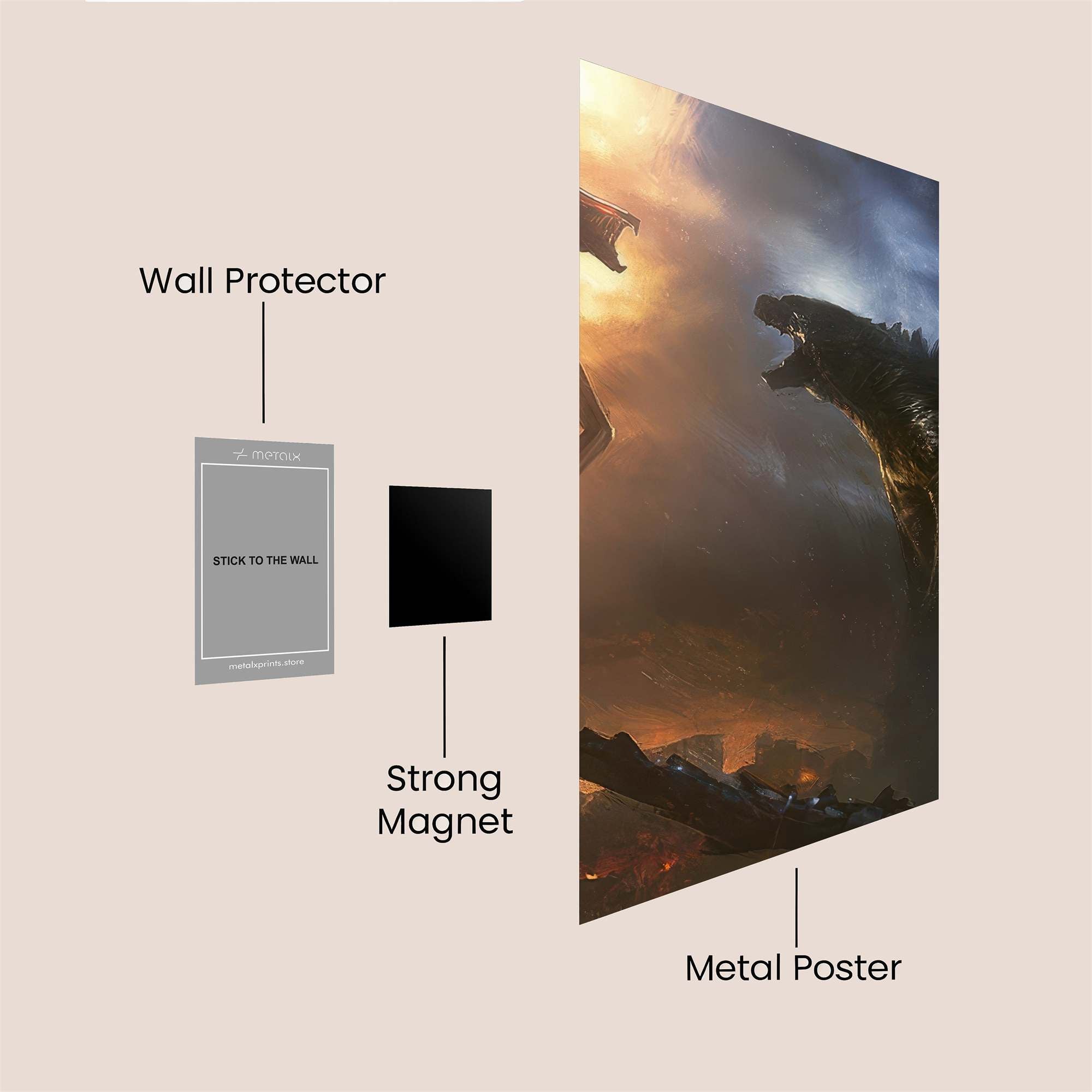 Godzilla Clash Safe Wall Magnetic / M