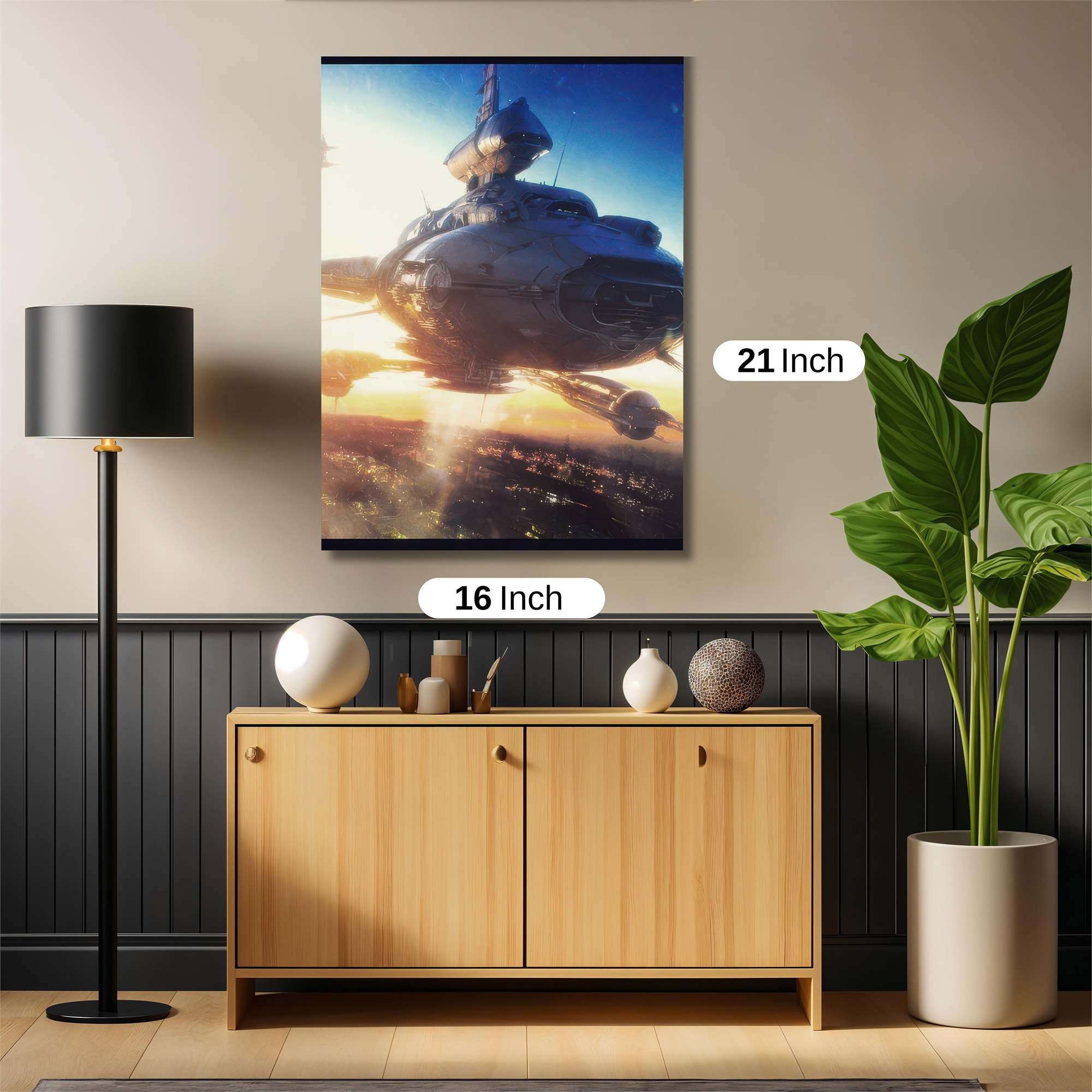 Spaceship Dawn Safe Wall Magnetic / M