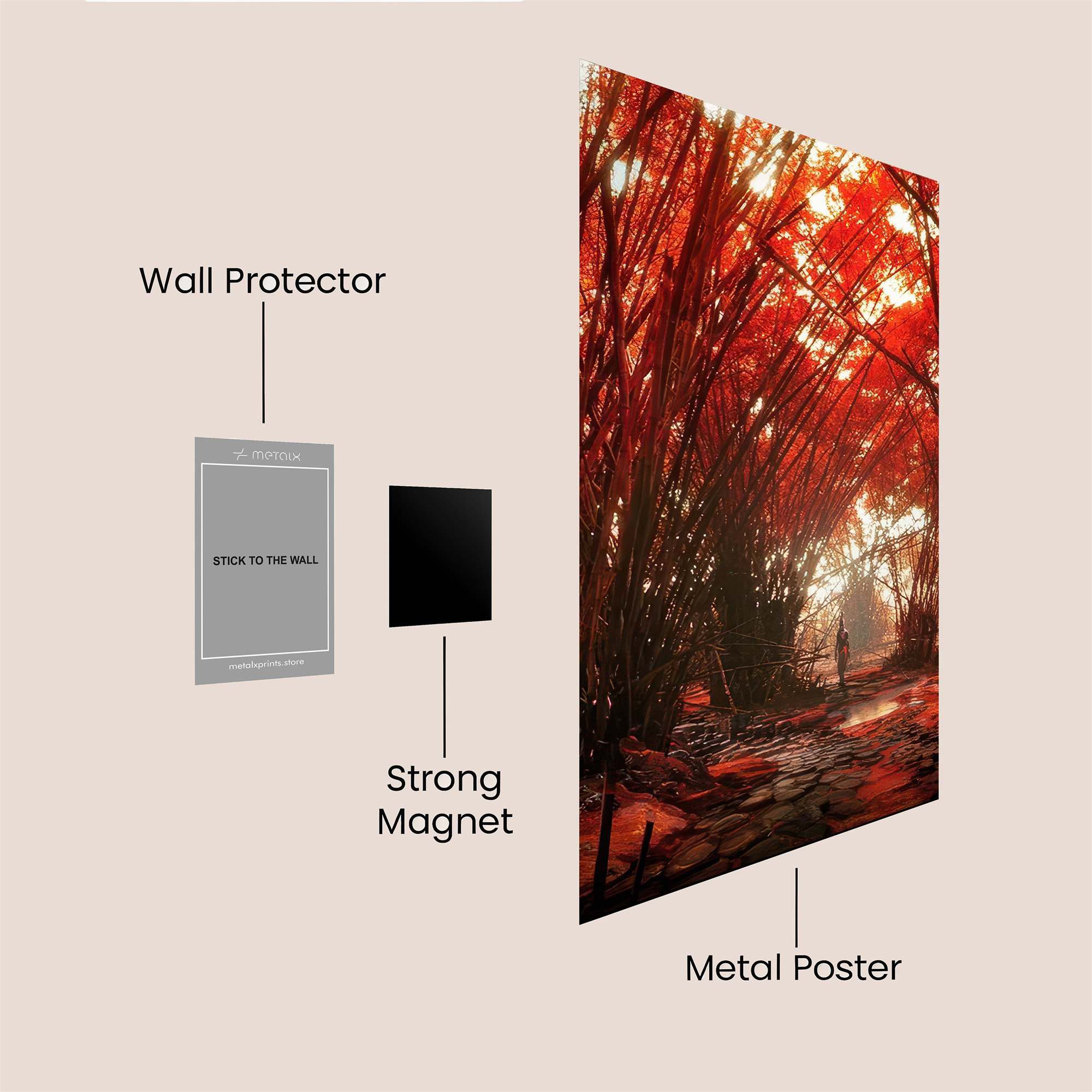 Bamboo Dreamscape Safe Wall Magnetic / M