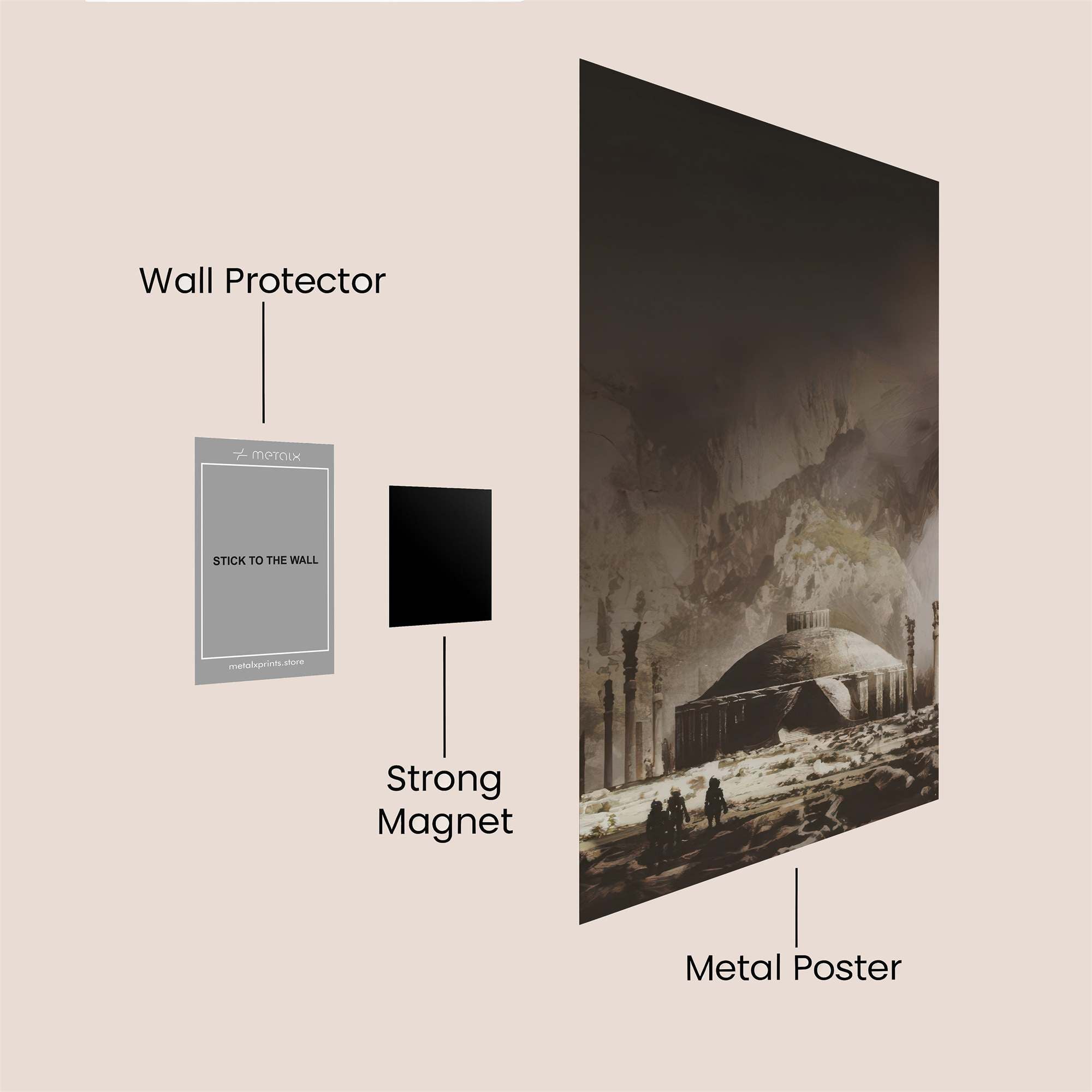 Temple Gloom Safe Wall Magnetic / M
