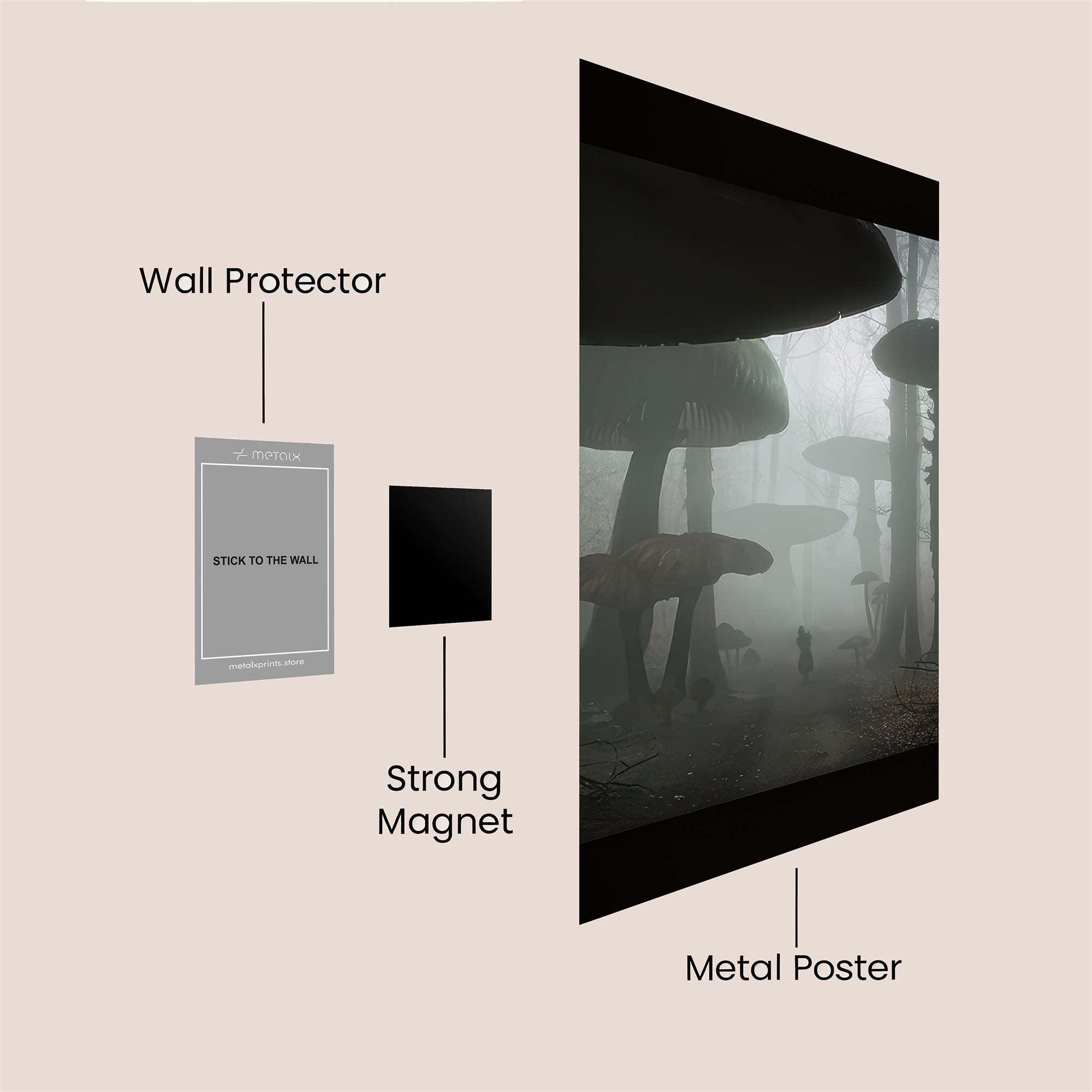 Mushroom Mystique Safe Wall Magnetic / M