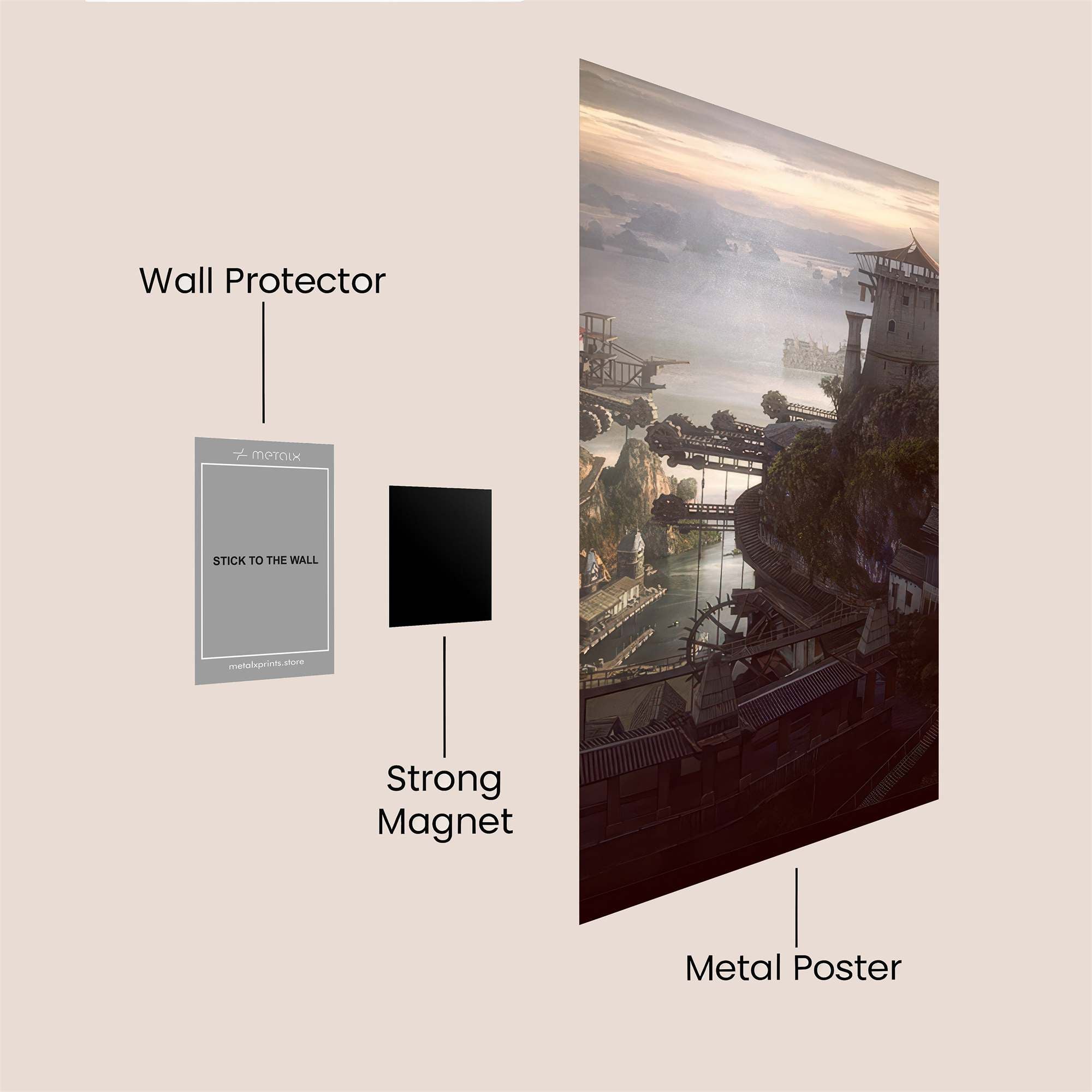 Skyward Tranquility Safe Wall Magnetic / M