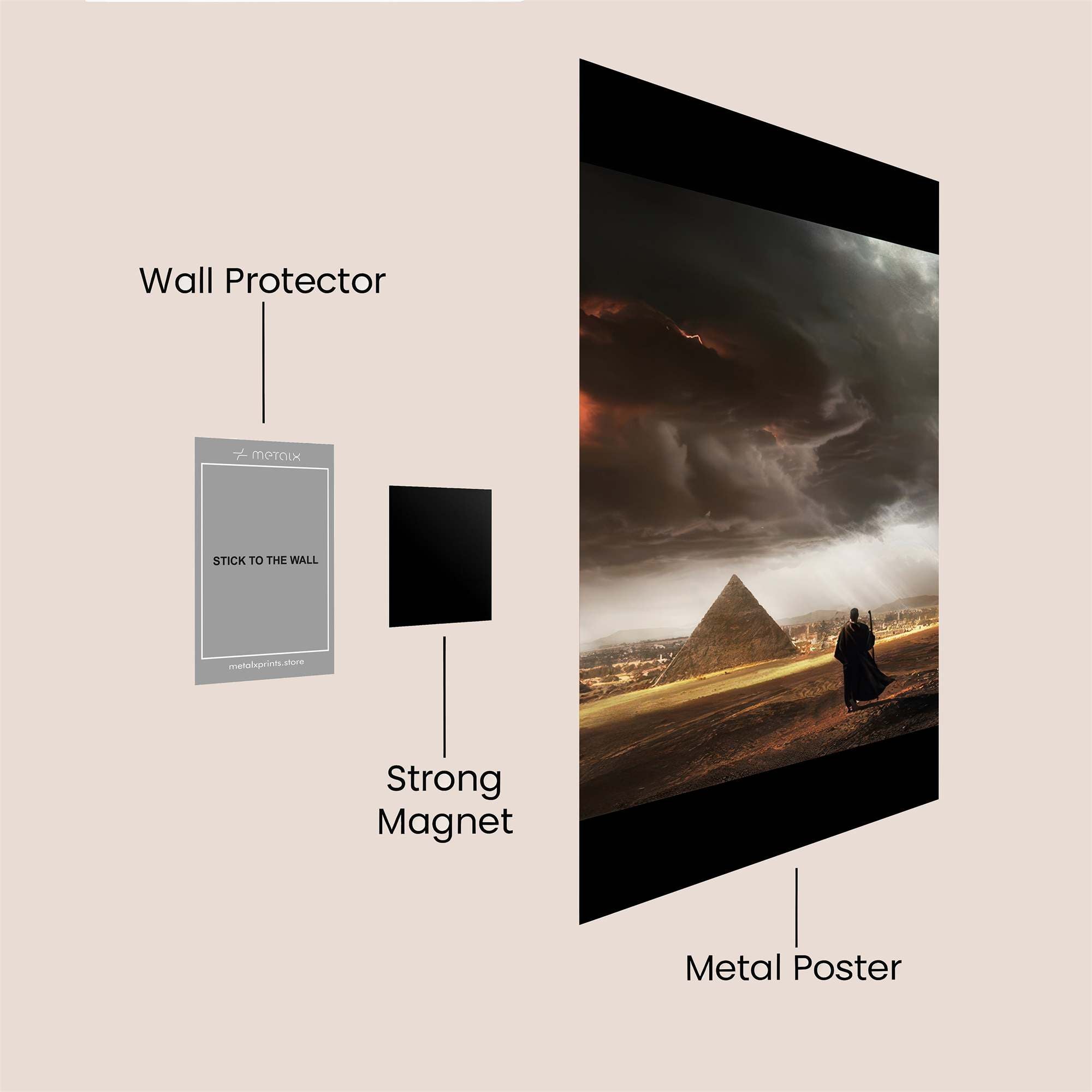 Pyramid Apocalypse Safe Wall Magnetic / M