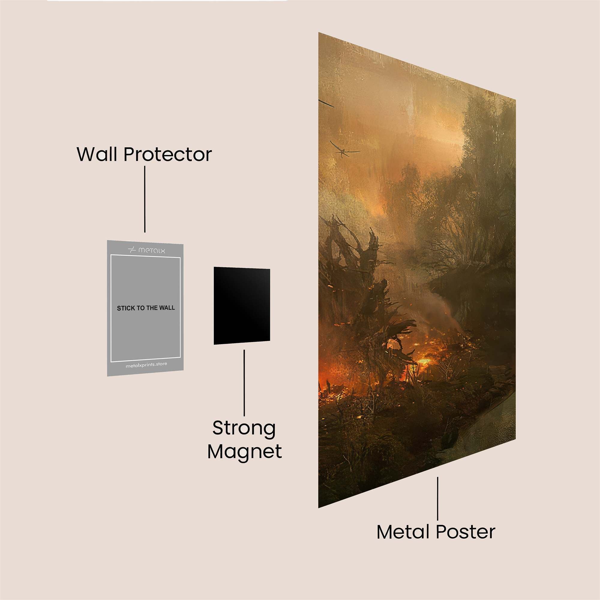 Inferno Dawn Safe Wall Magnetic / M