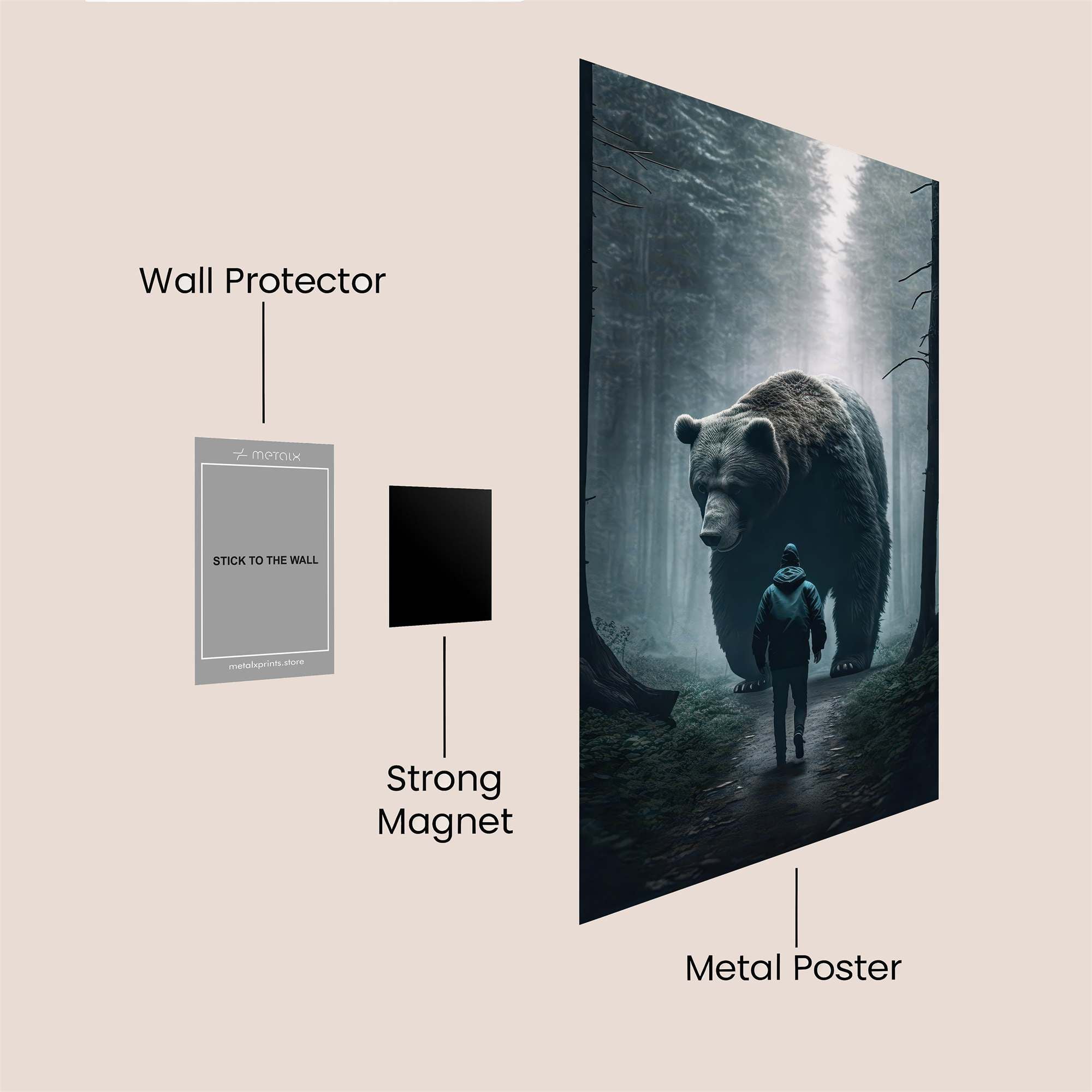 Bear Encounter Safe Wall Magnetic / M