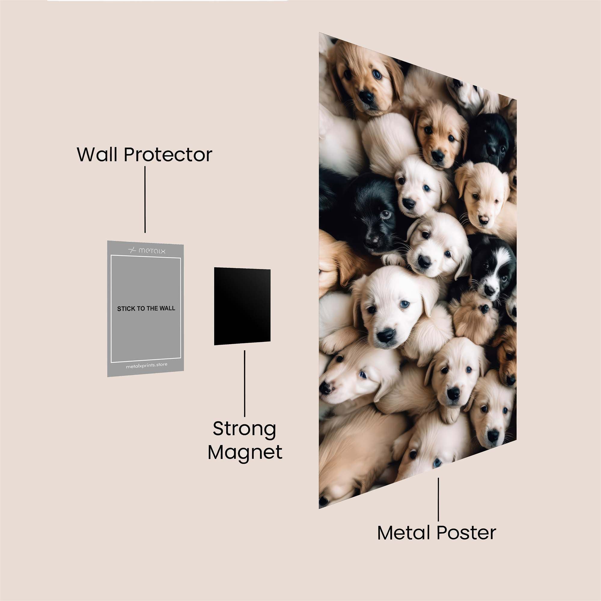 Puppy Bliss Safe Wall Magnetic / M