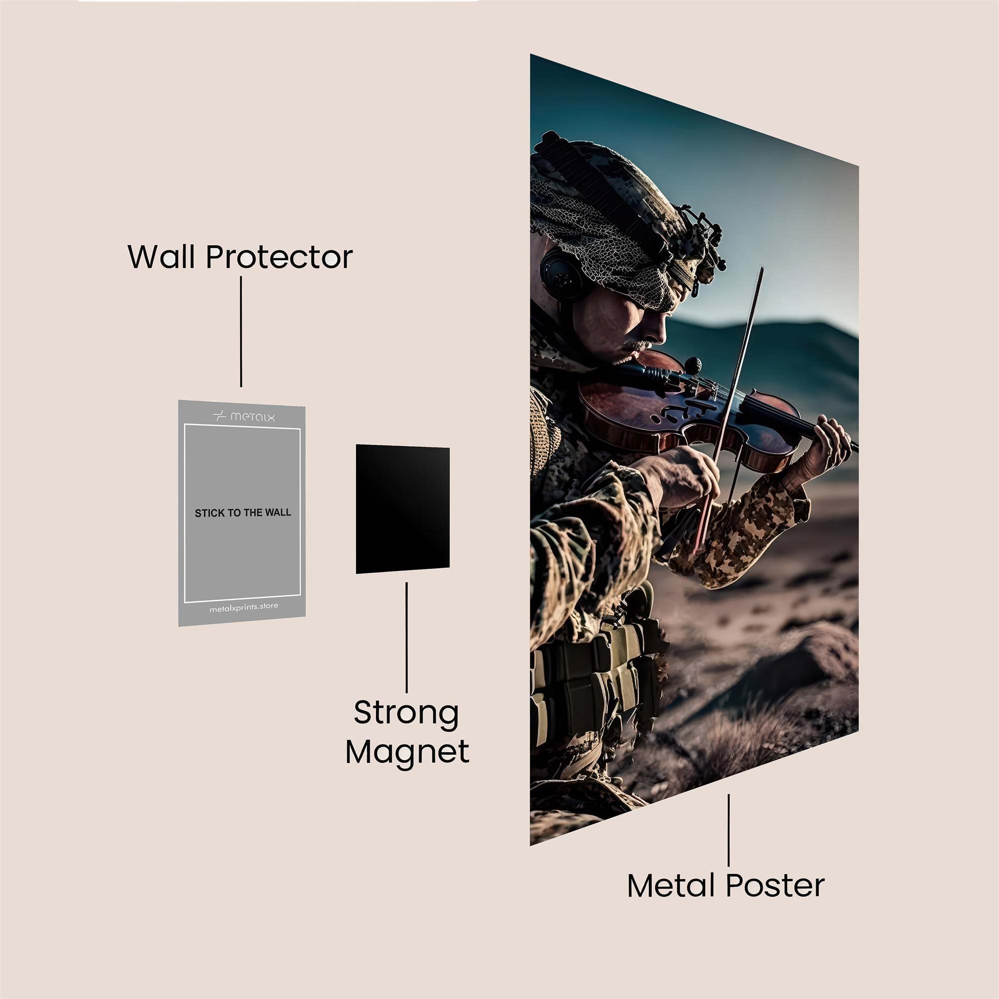 Violinist Valor Safe Wall Magnetic / M