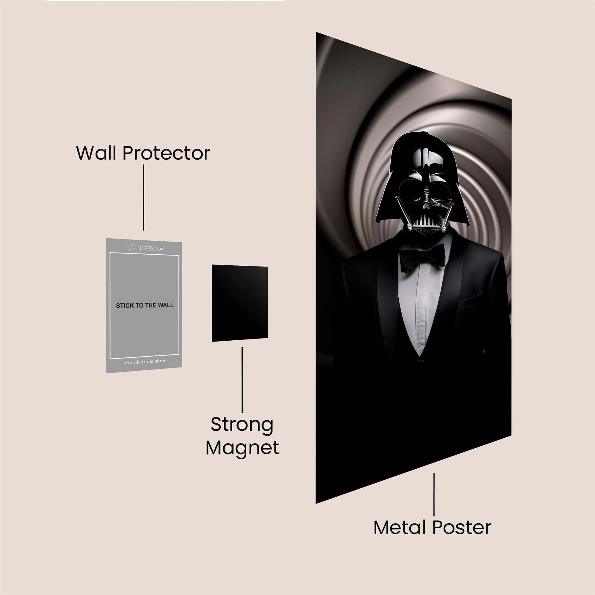 Vader Elegant Safe Wall Magnetic / M