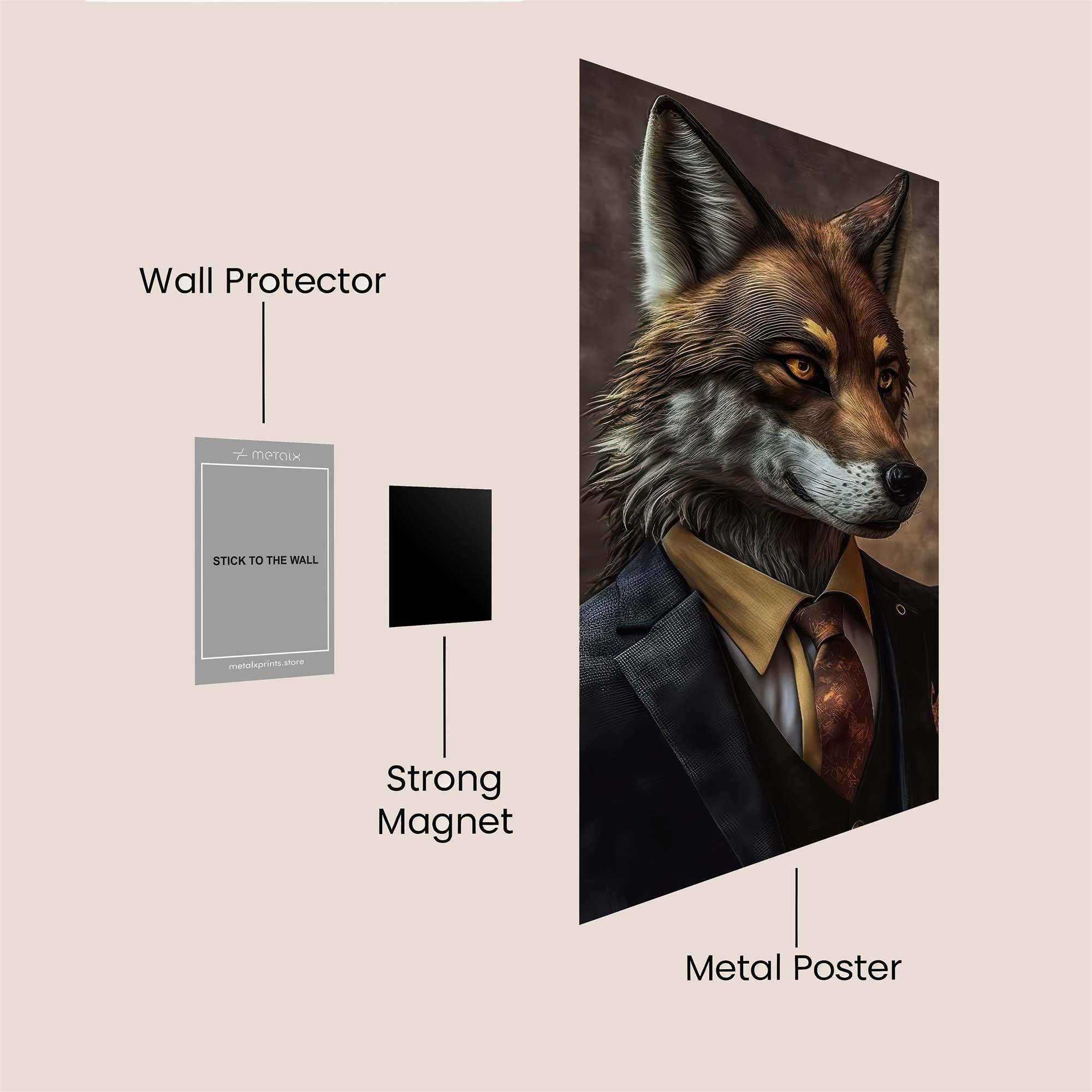 Fox Elegant Safe Wall Magnetic / M