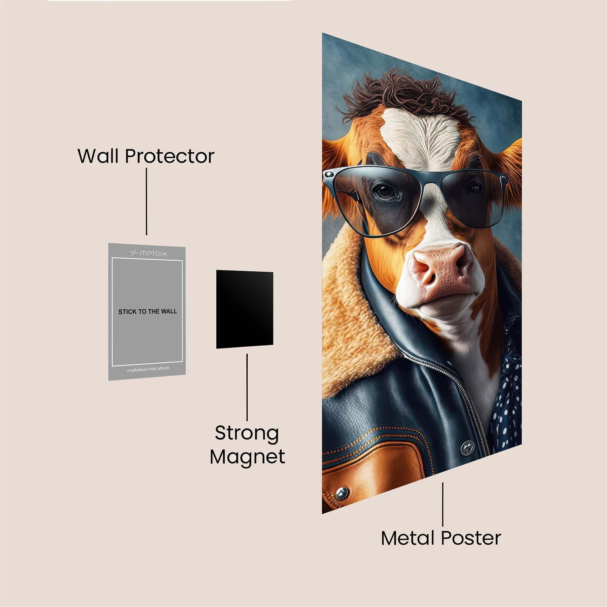 Cool Cow Safe Wall Magnetic / M